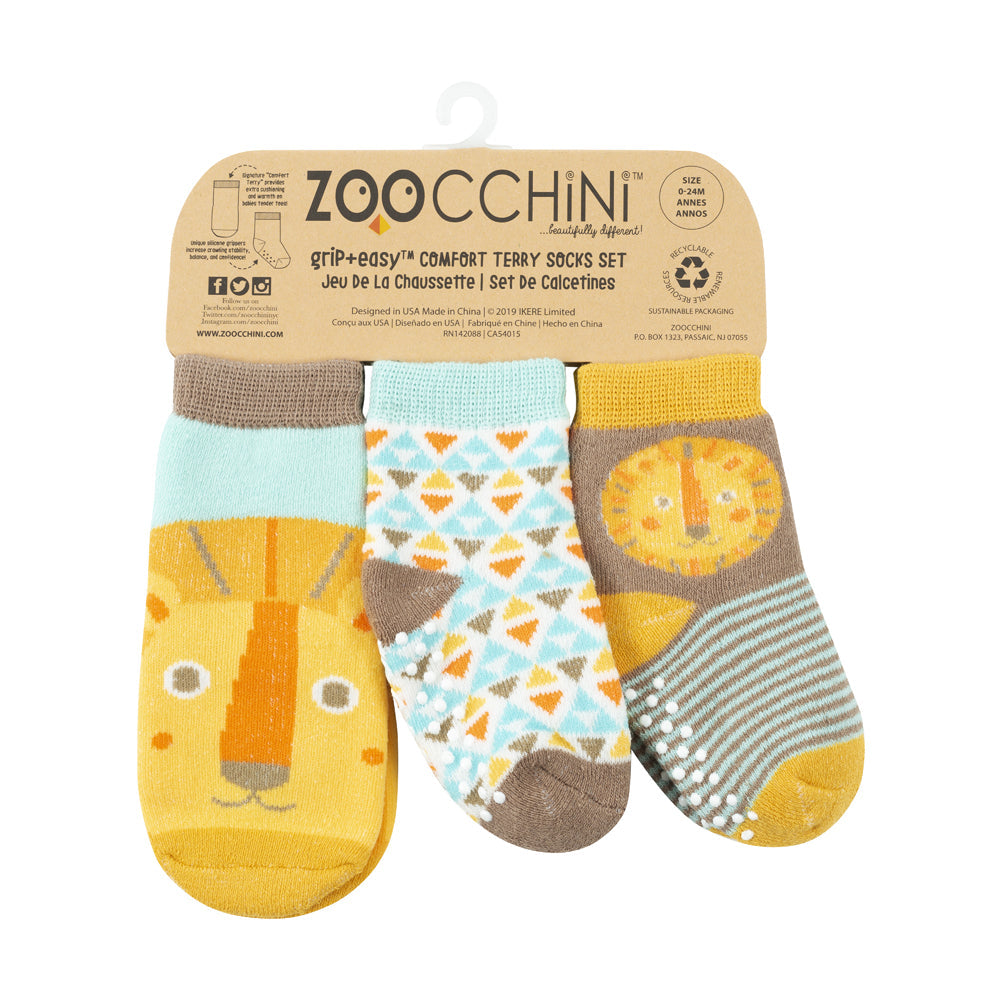 Baby/toddler Terry Socks Set (3-pk) - Leo The Lion