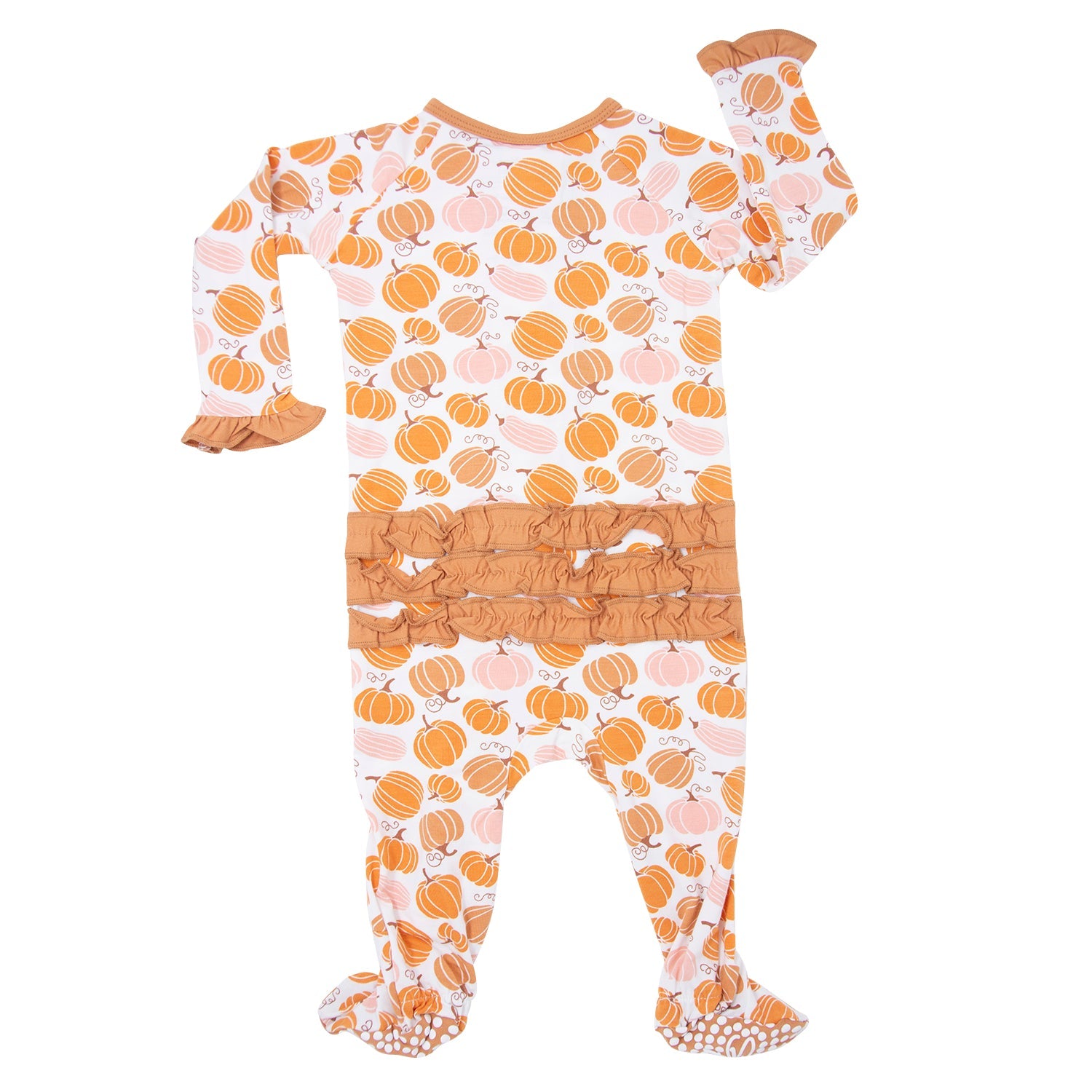 Ruffle Footie - Pumpkins