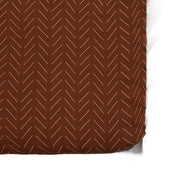 Rust Mudcloth Crib Sheet