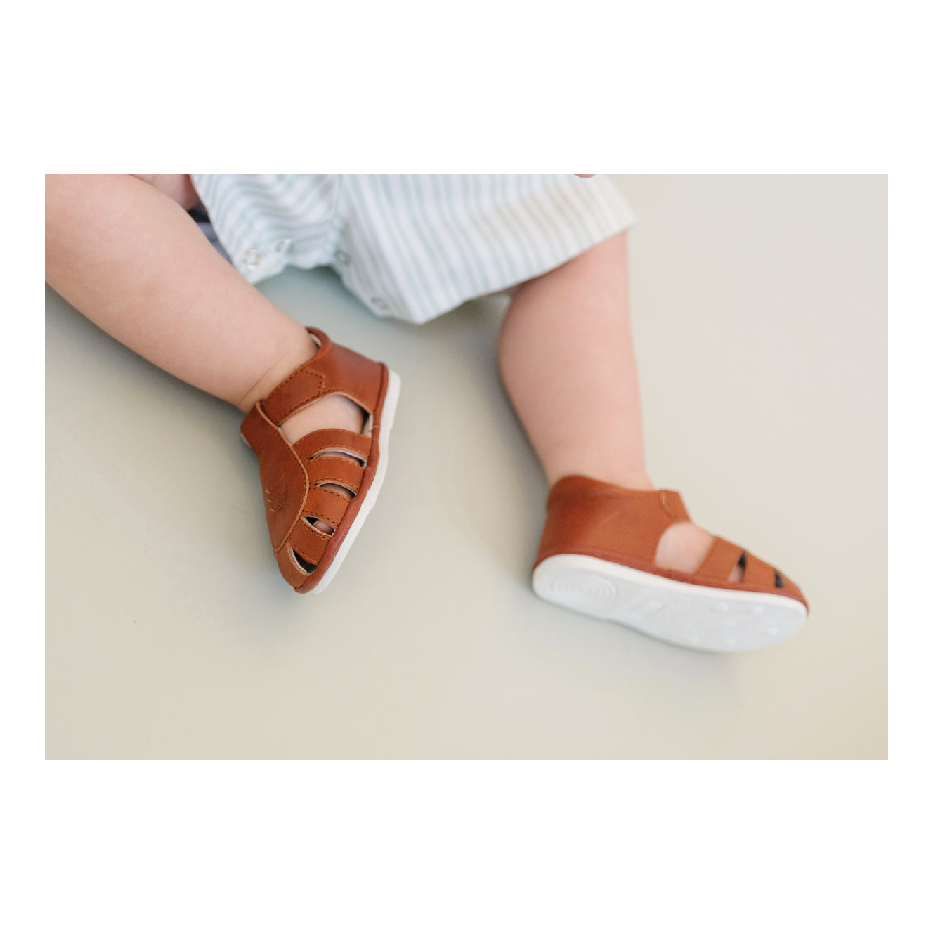 Henry Caged Leather Sandal (baby)