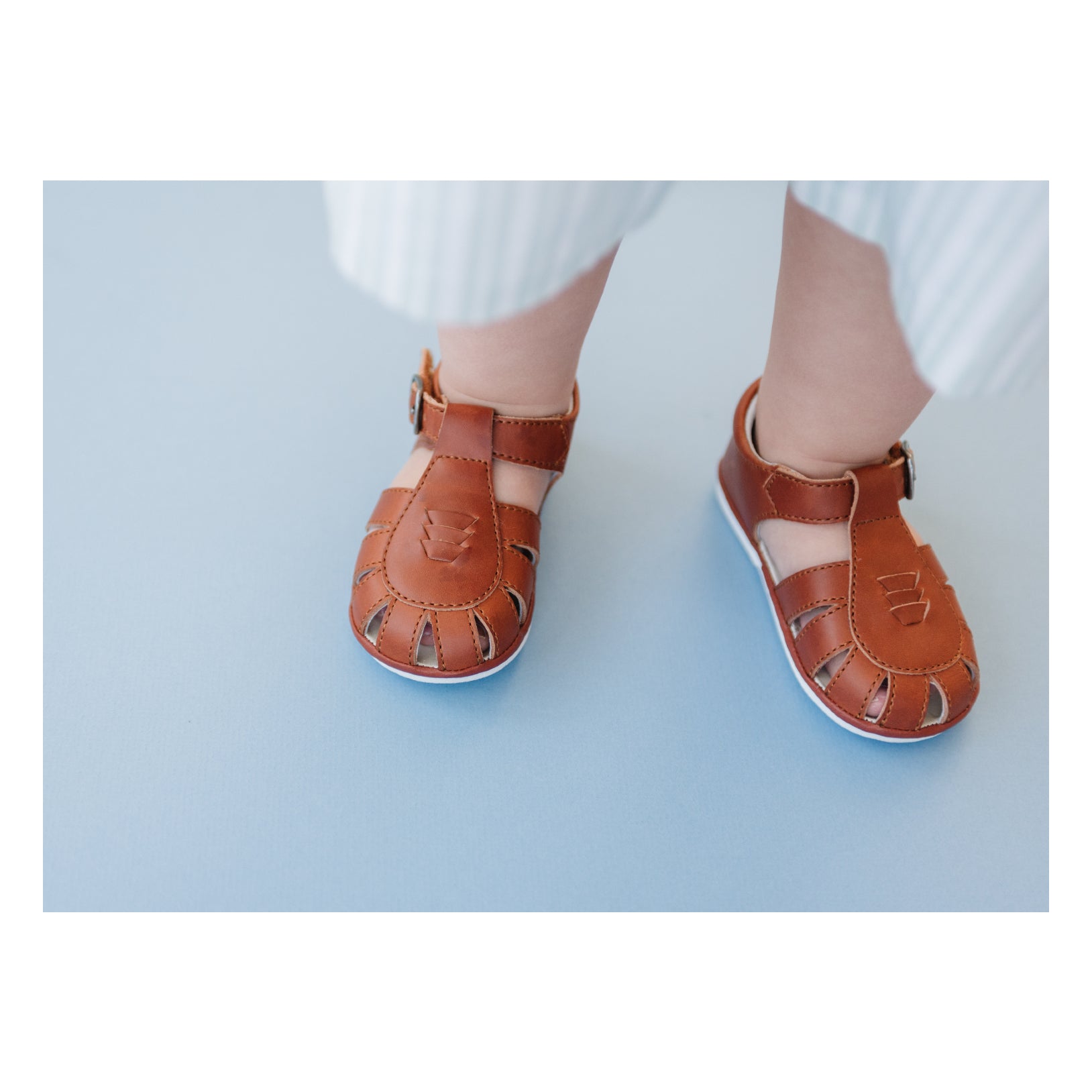 Henry Caged Leather Sandal (baby)