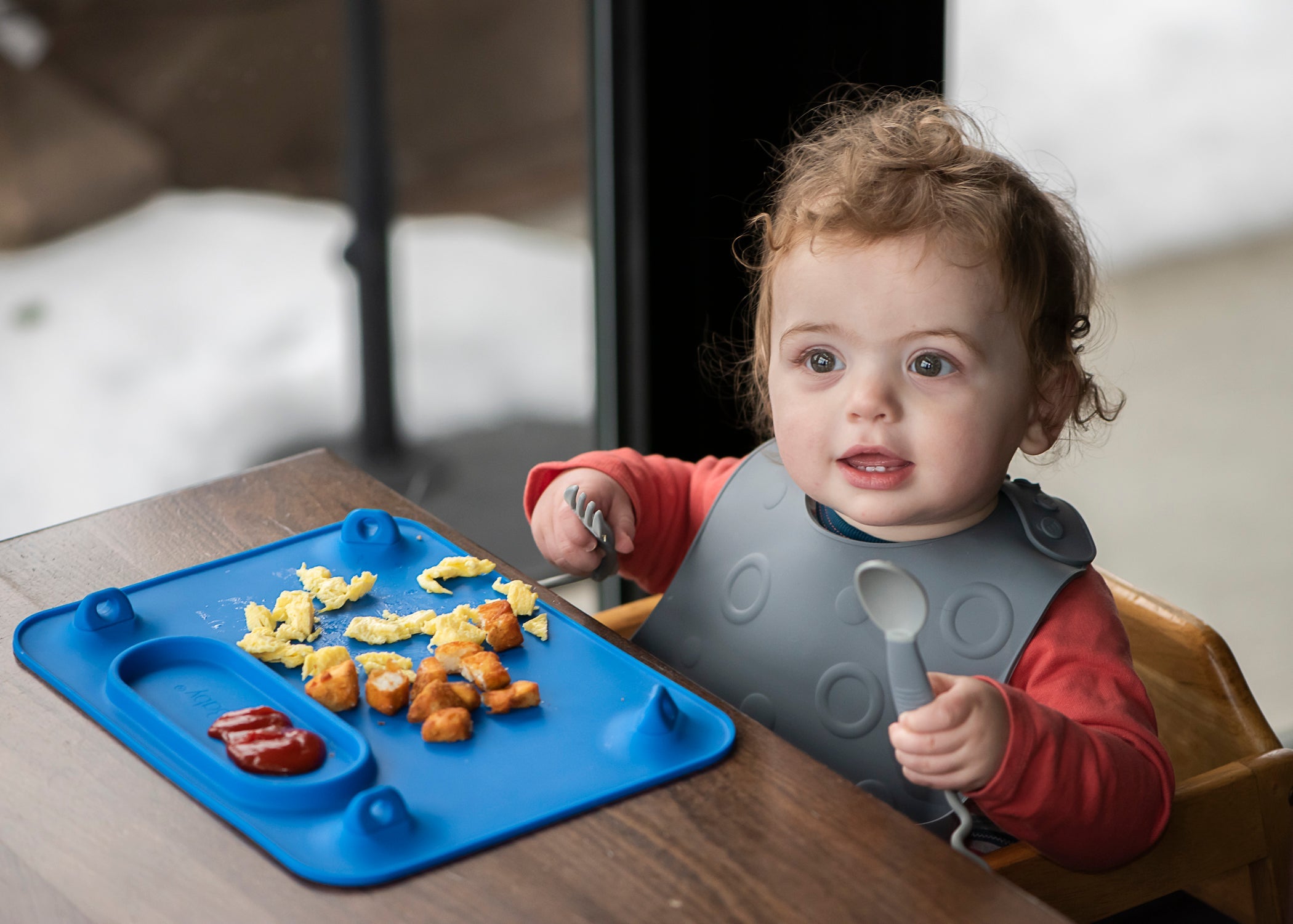 Stop-drop Travel Bib+ Utensils