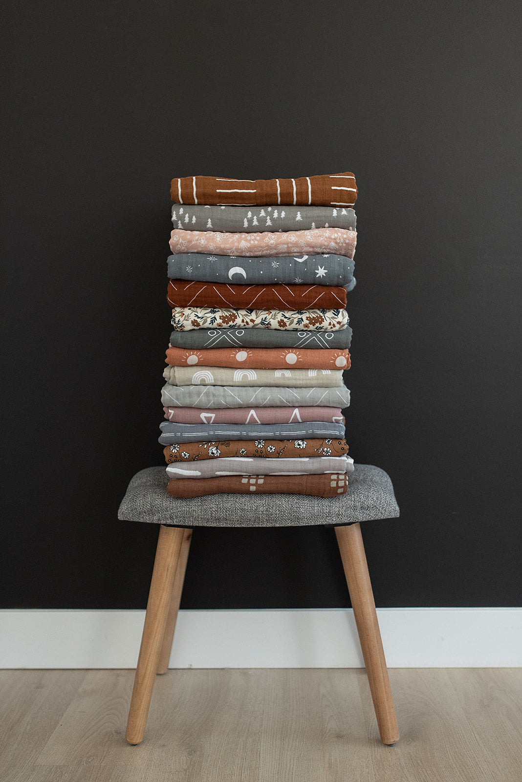 Grey Dash Muslin Quilt