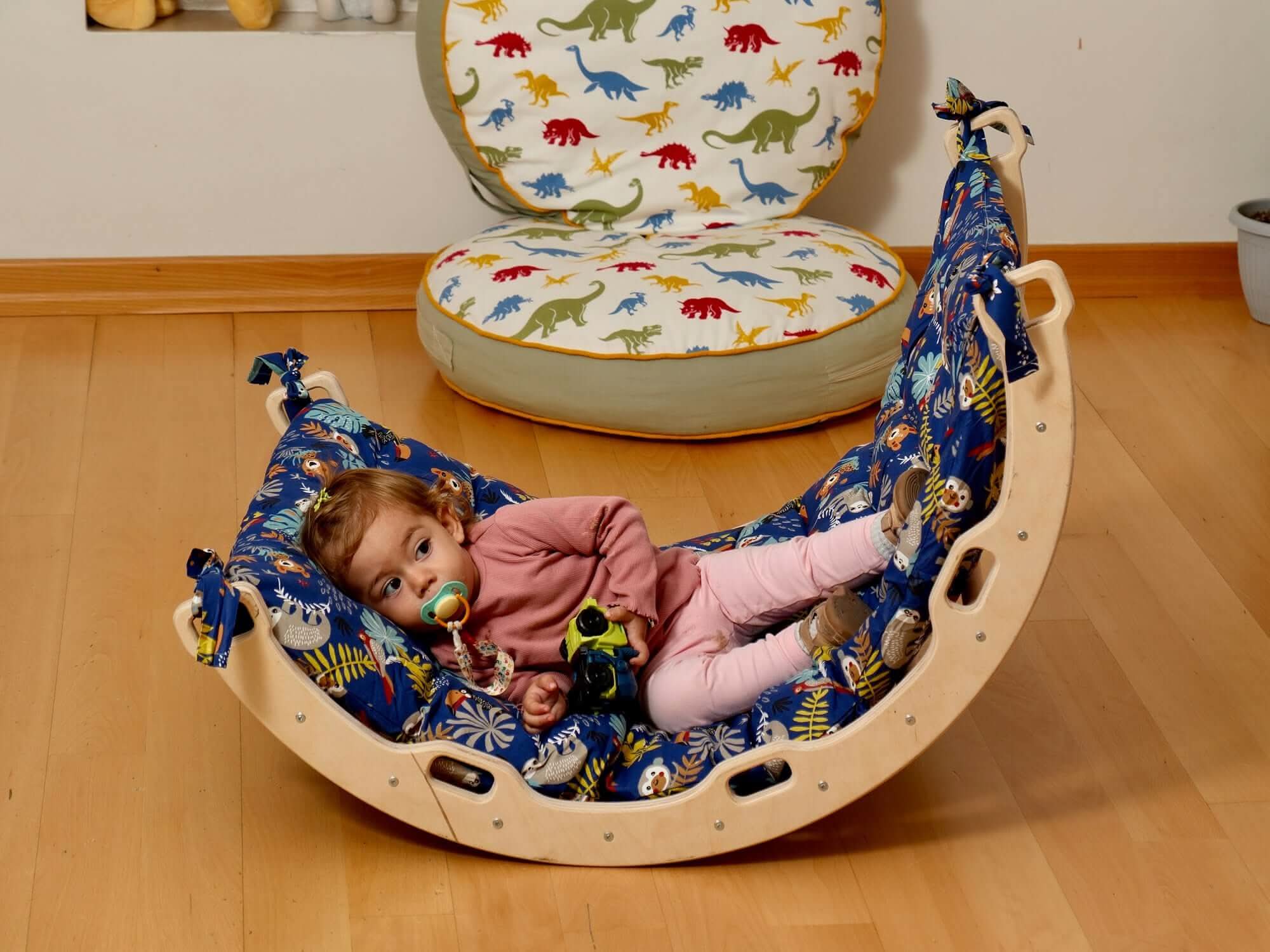 Medium Montessori Climbing Arch/rocker With Pillow & Ramp Set