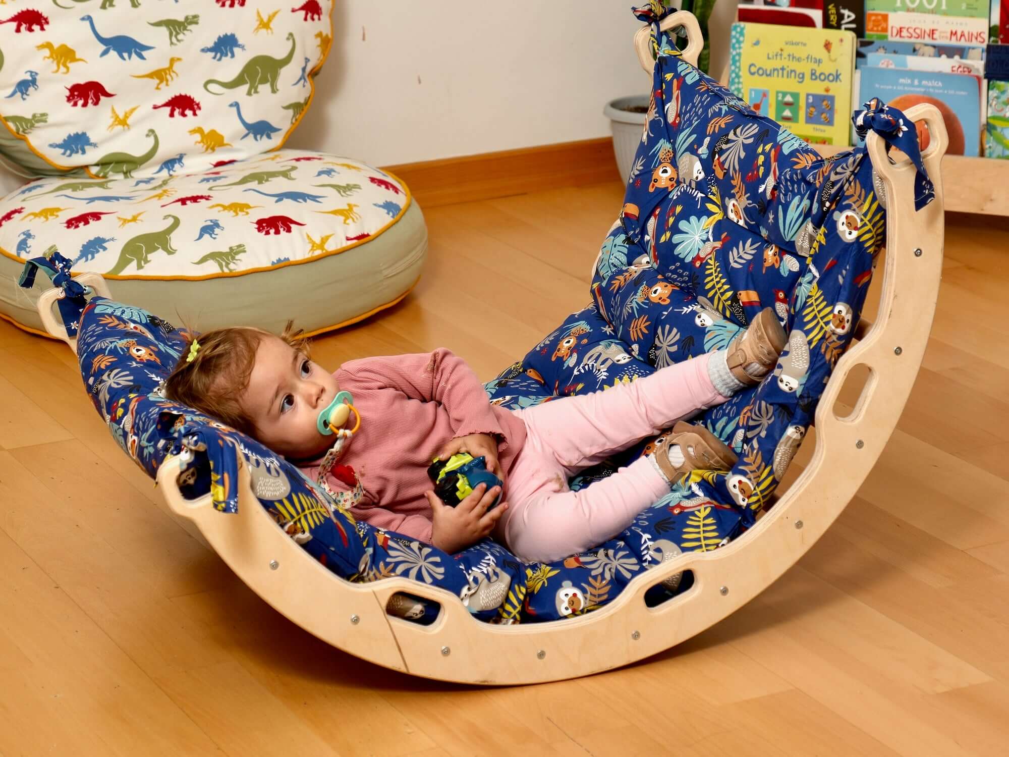 Medium Montessori Climbing Arch/rocker With Pillow & Ramp Set