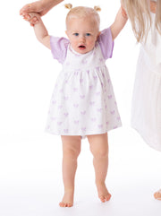 Organic Cotton Alice Ruffled Dress - Bow