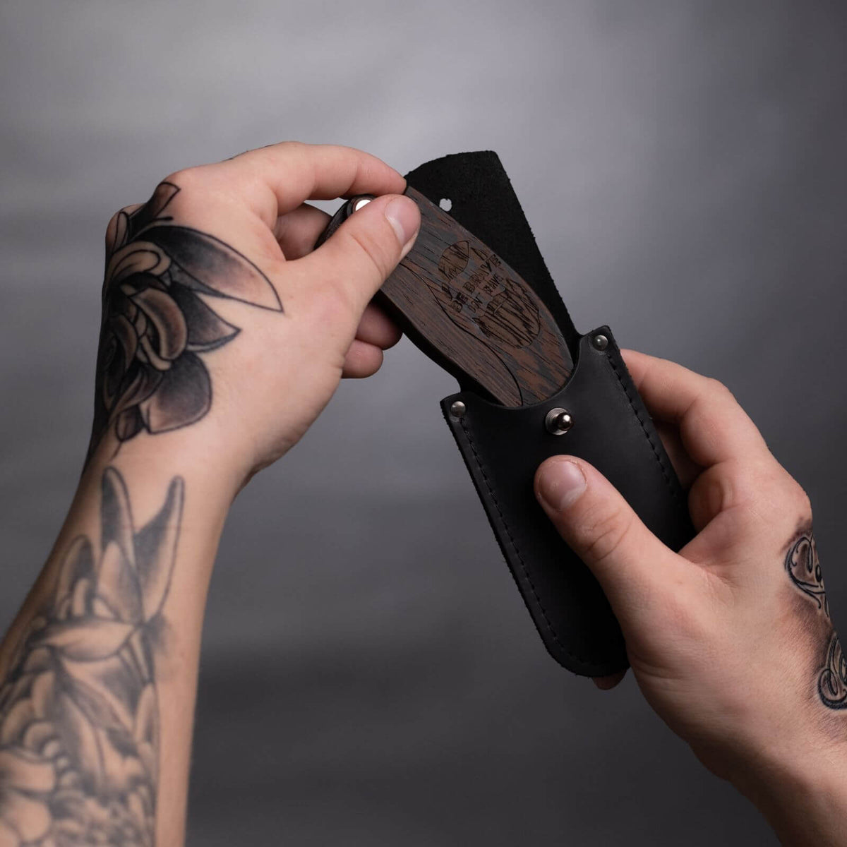 Wooden Beard Comb - Brave Man
