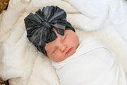 Dark Grey | Signature Ruffled Baby Headband