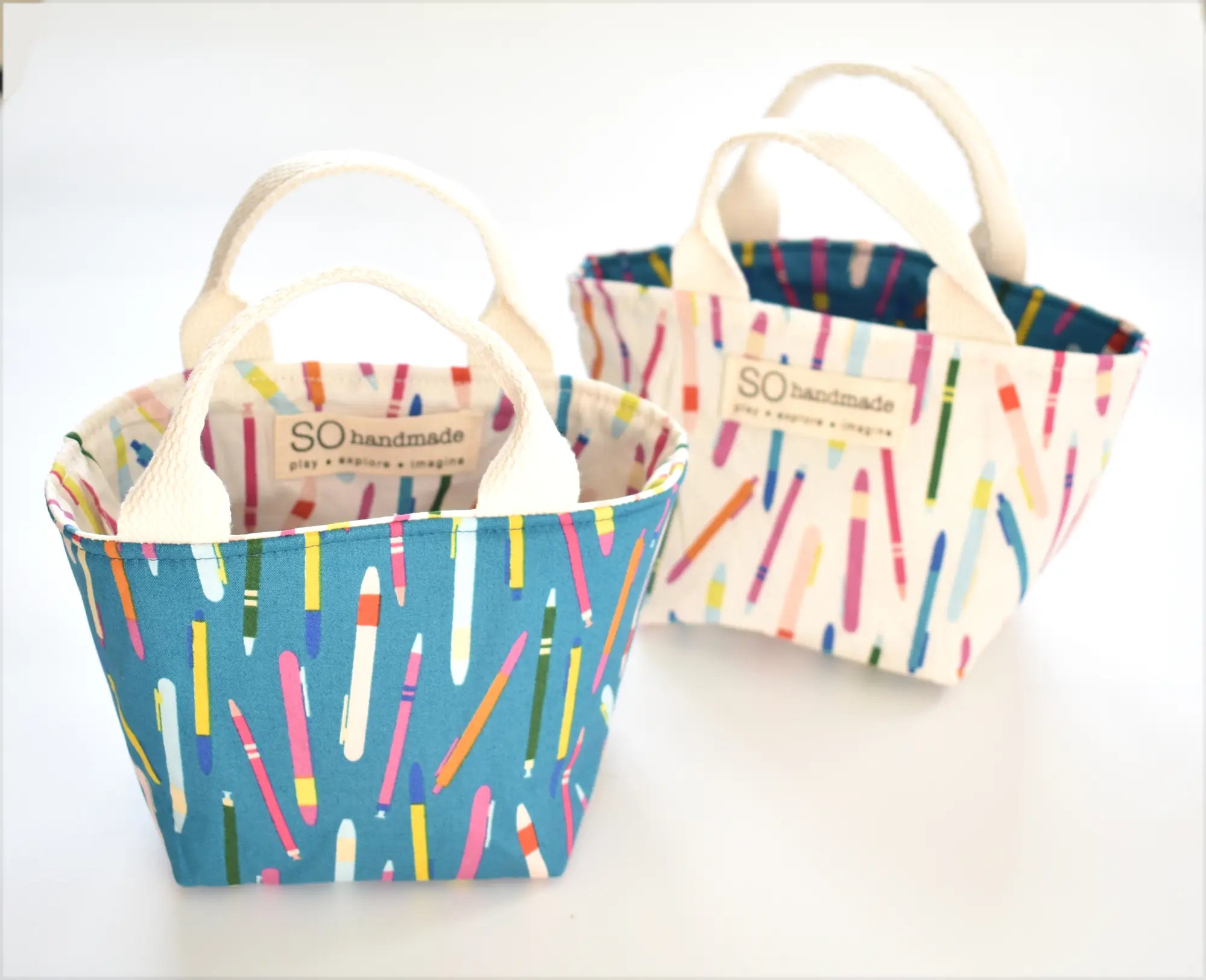 Reversible Mini Tote Bag For Toddlers & Kids