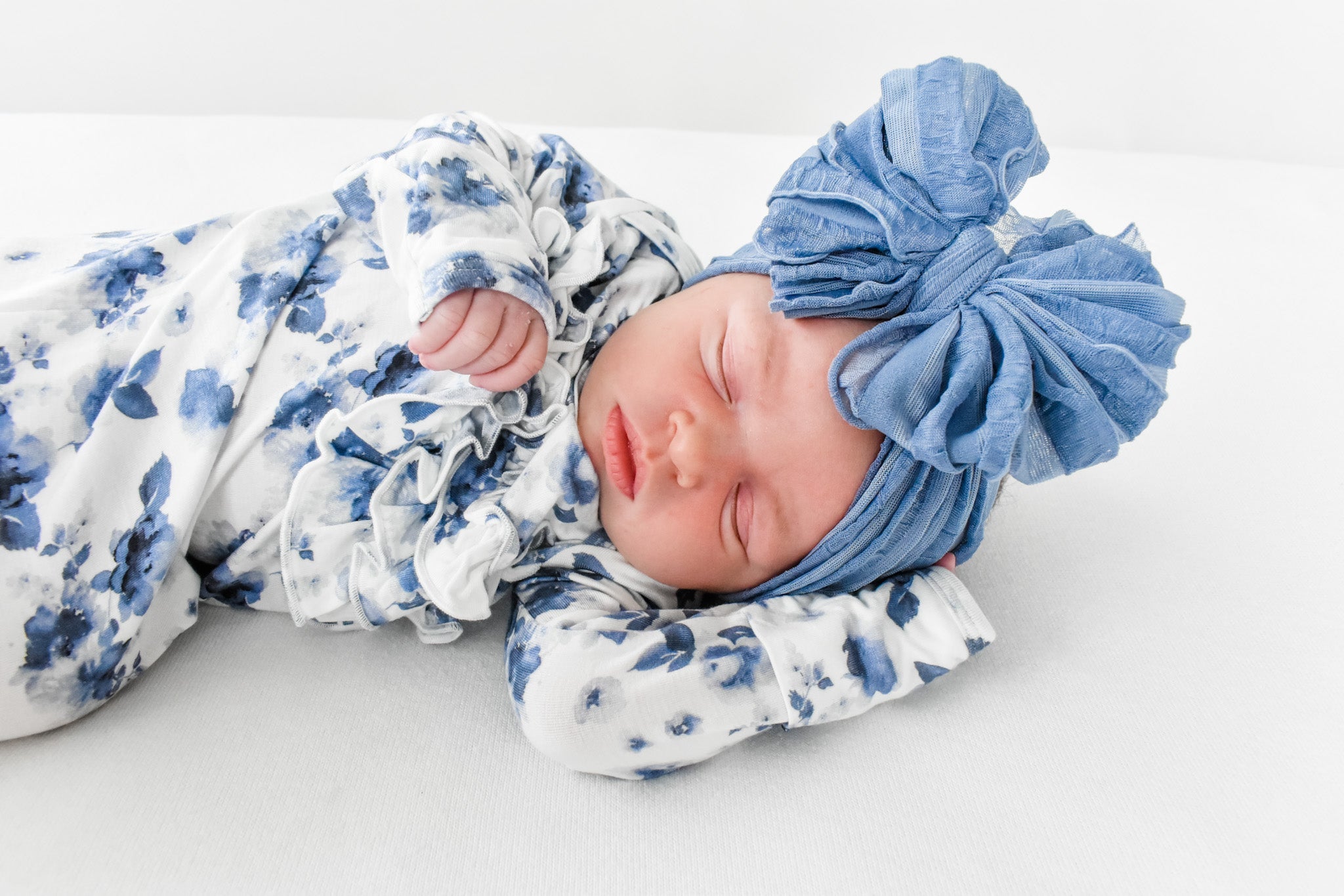 Denim | Signature Ruffled Baby Headband