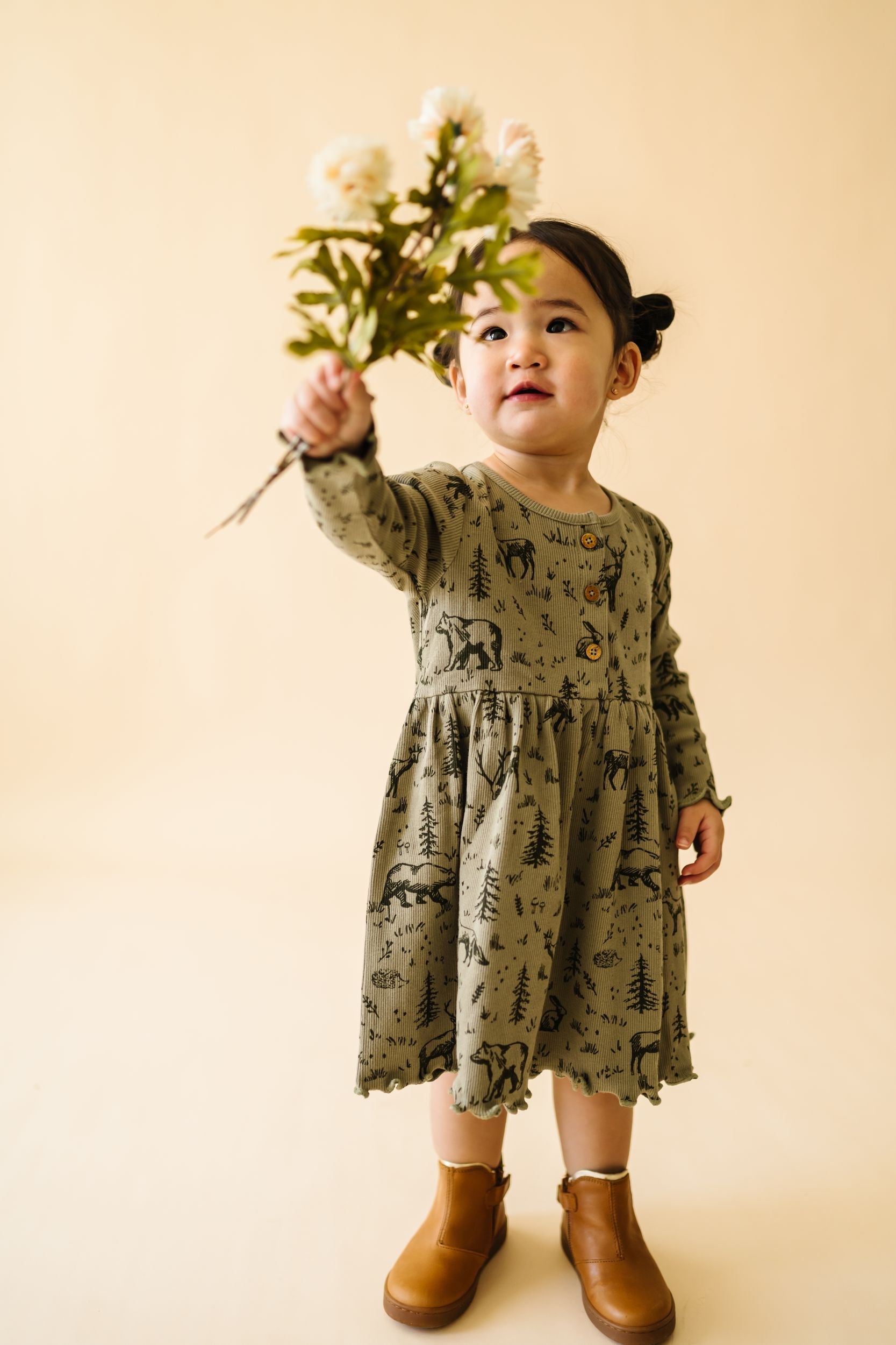 Organic Twirl Dress - Forest Folk