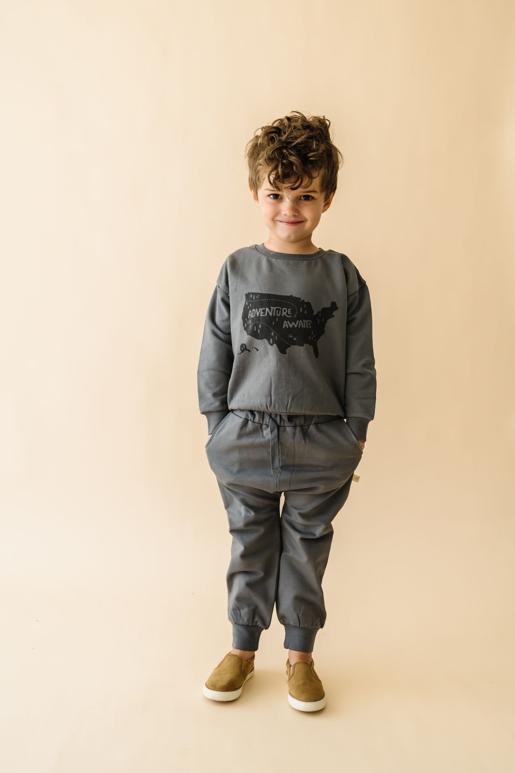 Organic Fleece Sweatshirt - Adventure Awaits