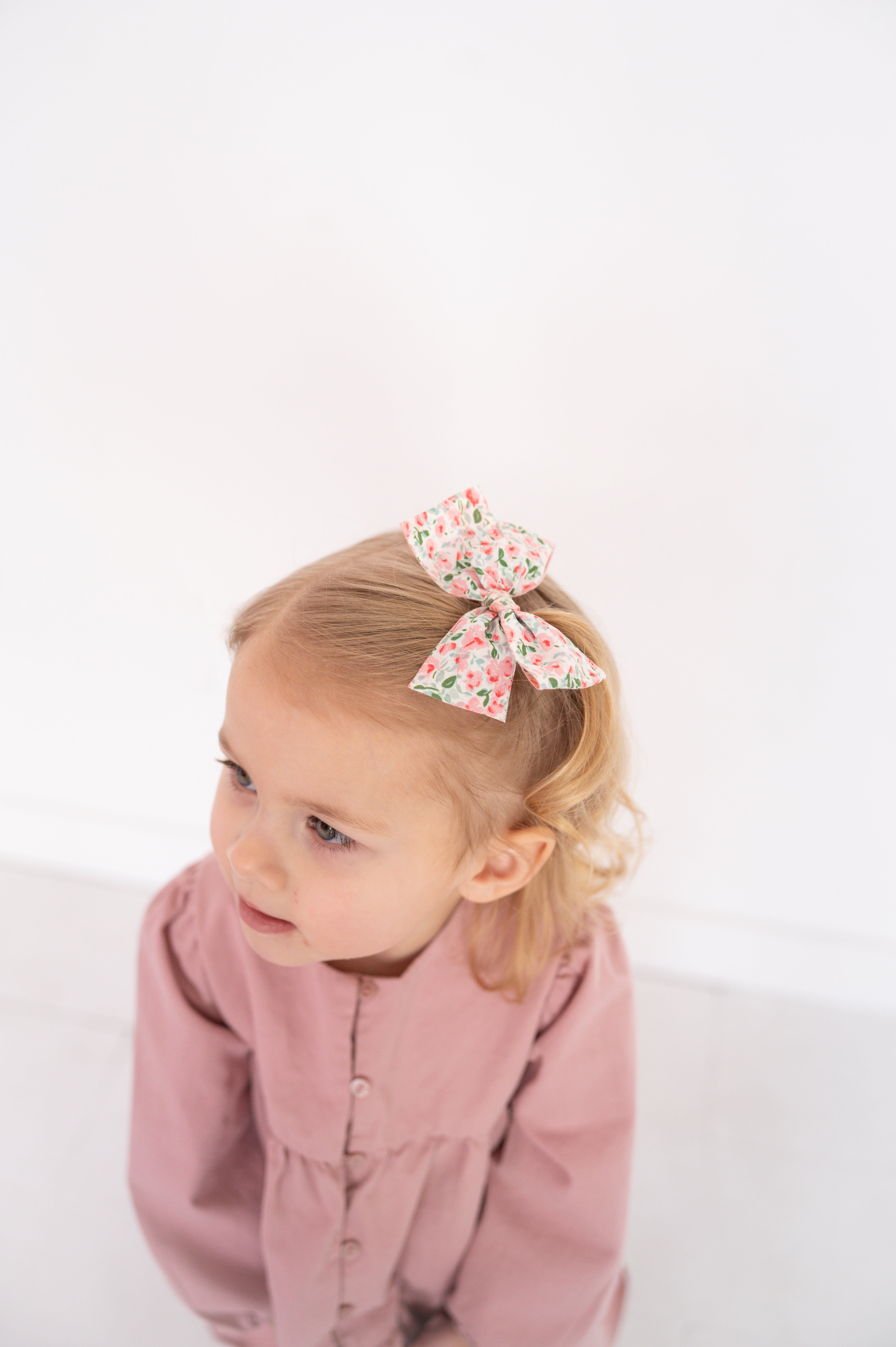 Spring Garden- Pink | Pigtail Set - Hand-tied Bow