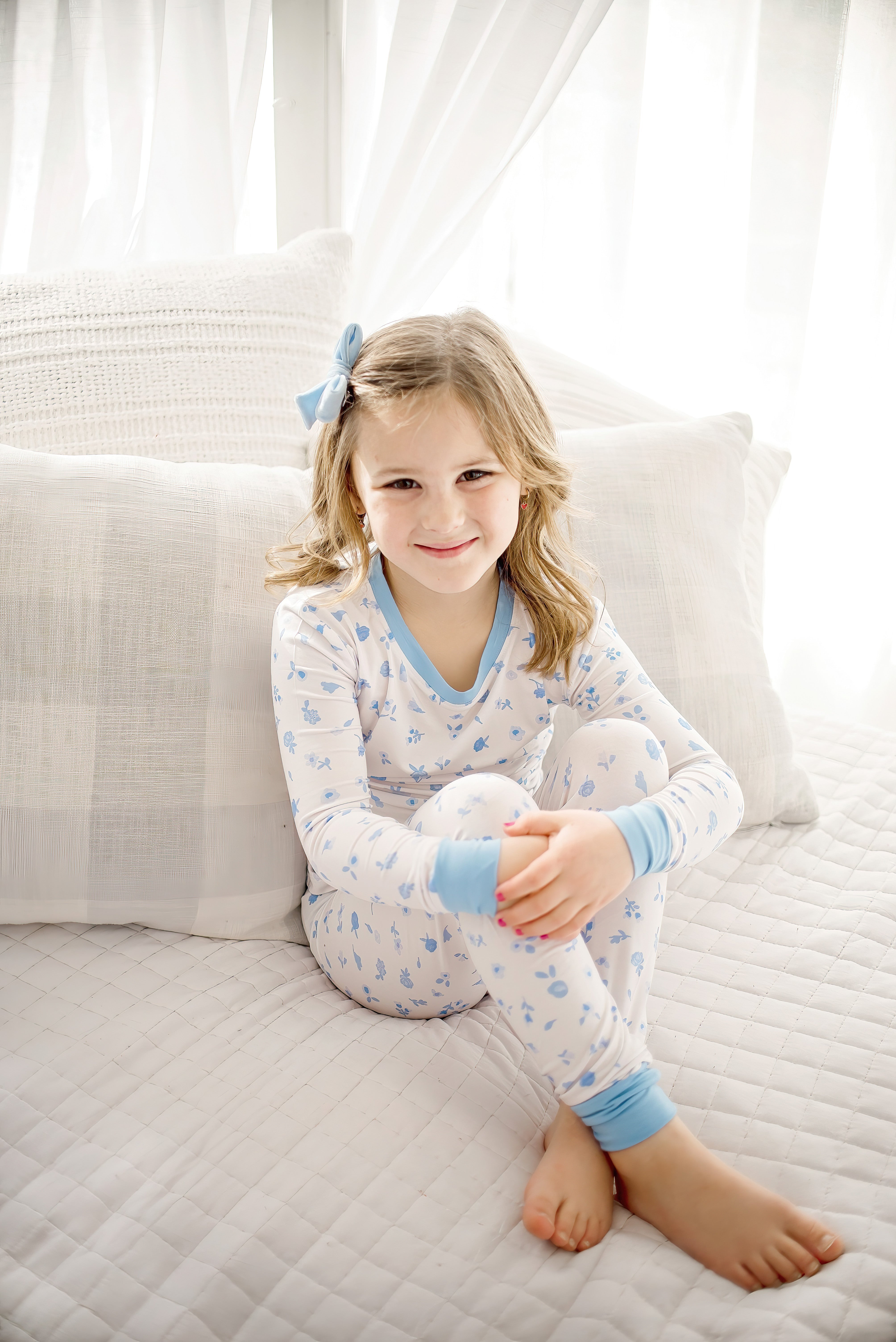 Ditsy Blue Floral | Two-piece Pajama Set
