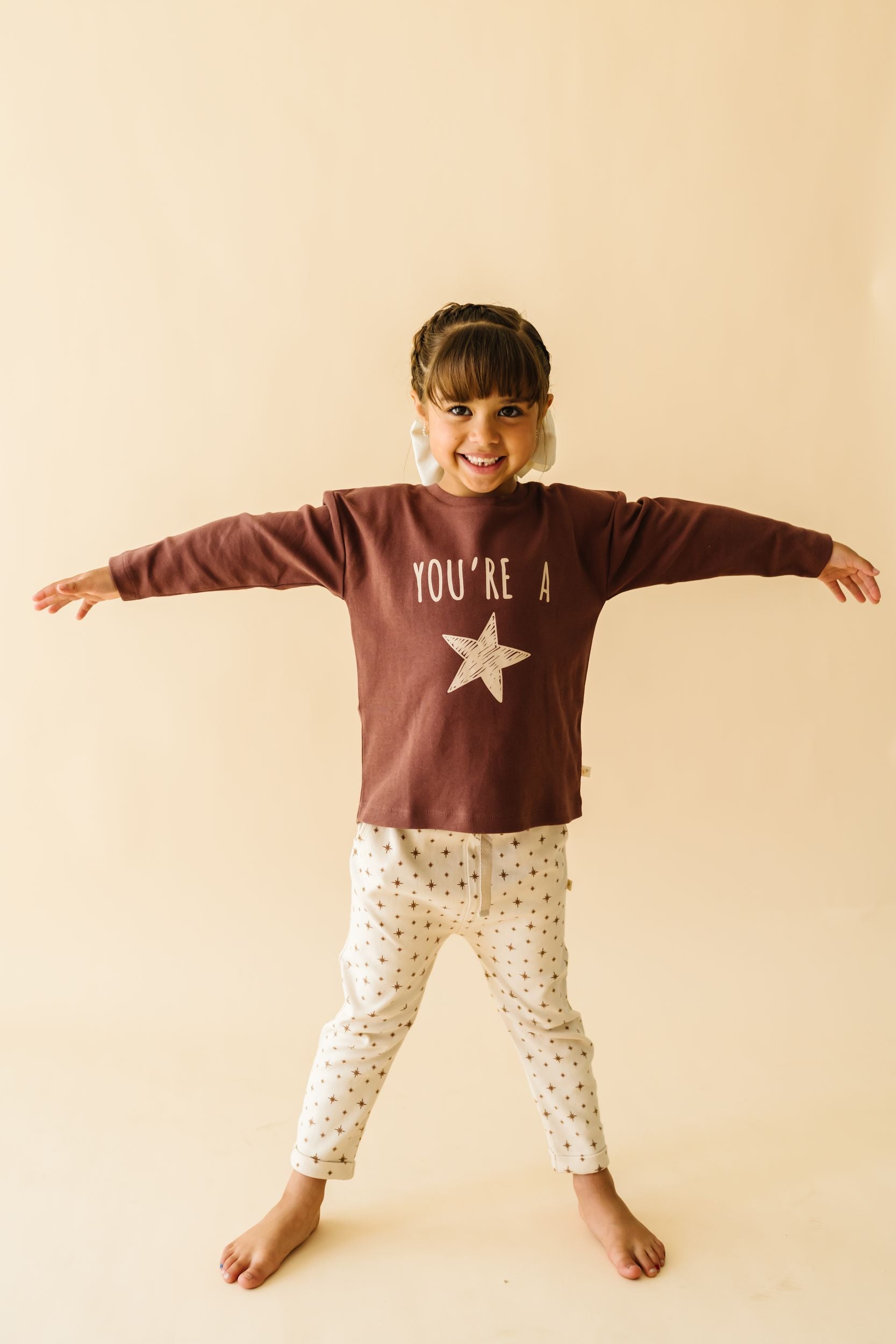 Organic Long Sleeve Tee & Pant Set - You're A Star