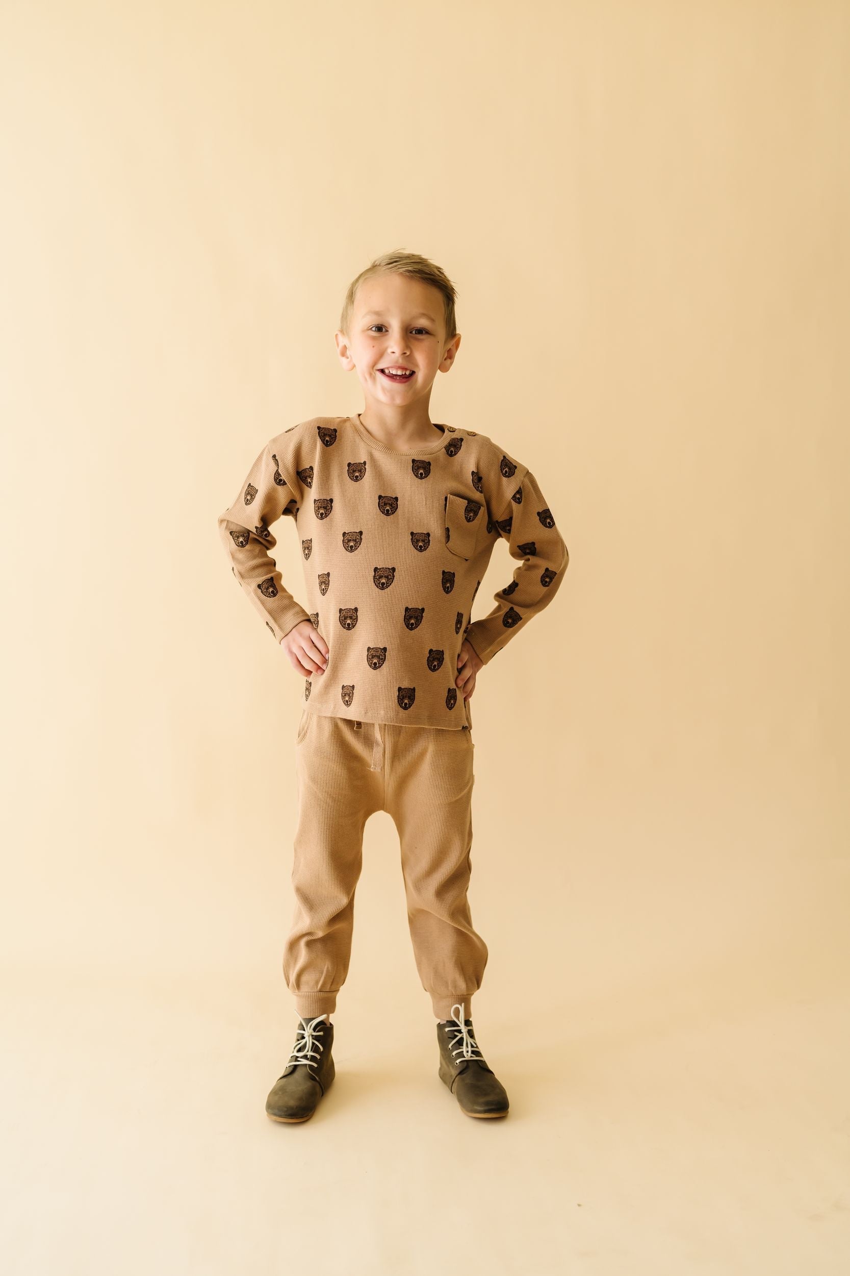 Organic Long Sleeve Tee & Pant Set - Wild Bear