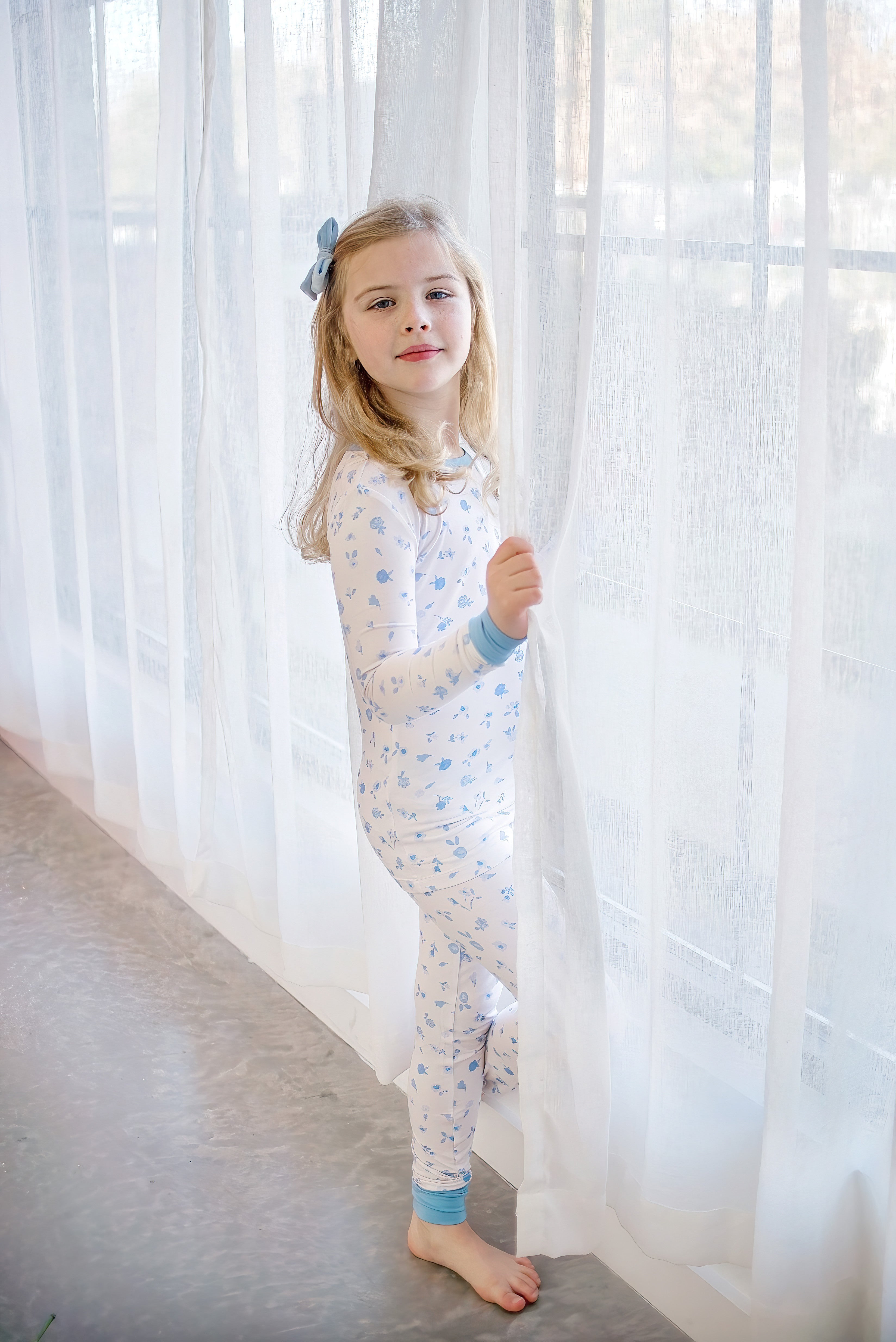 Ditsy Blue Floral | Two-piece Pajama Set