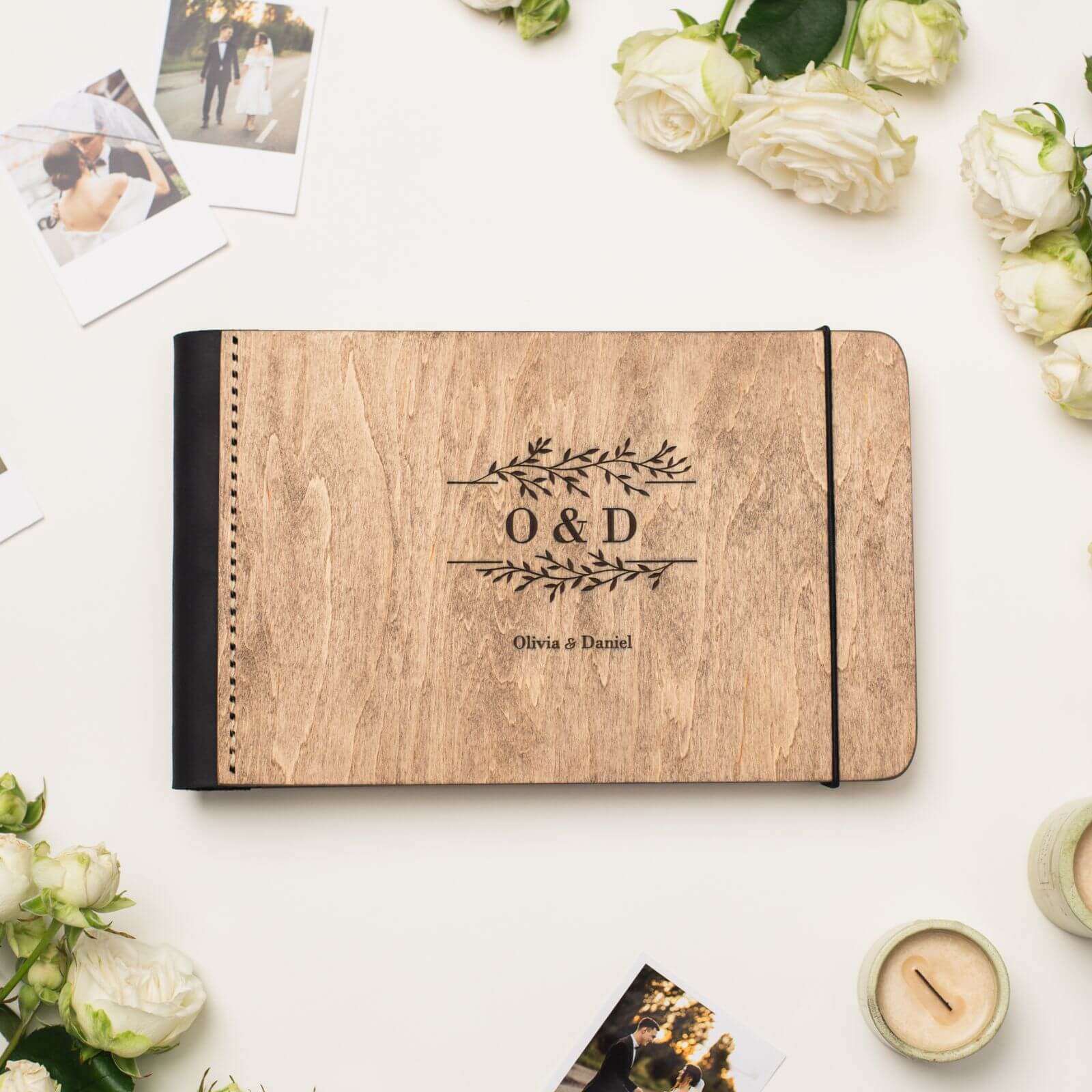Wooden Album With Leather-tenderness (horizontal)