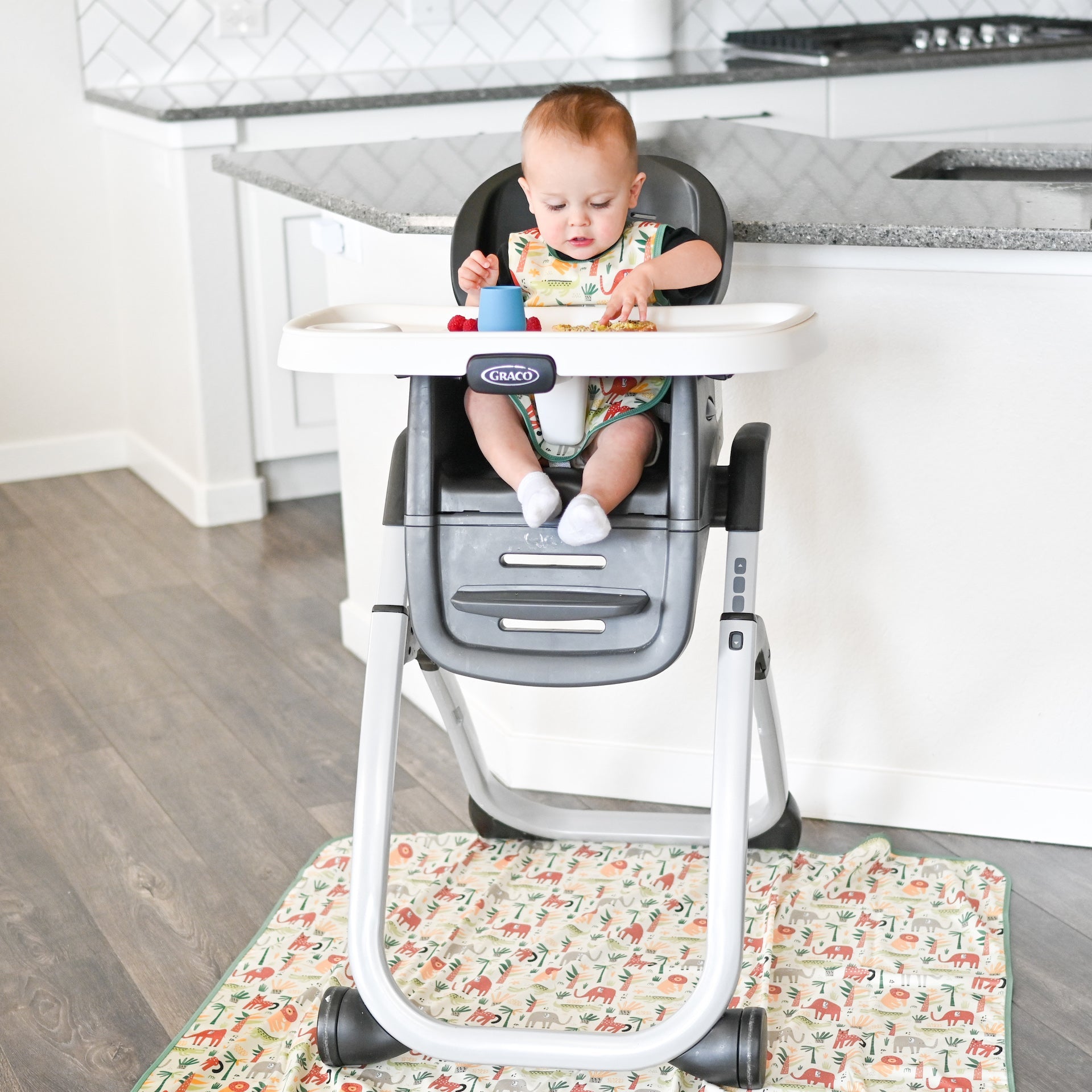 Safari Splash Mat - A Waterproof Catch-all For Highchair Spills And More!