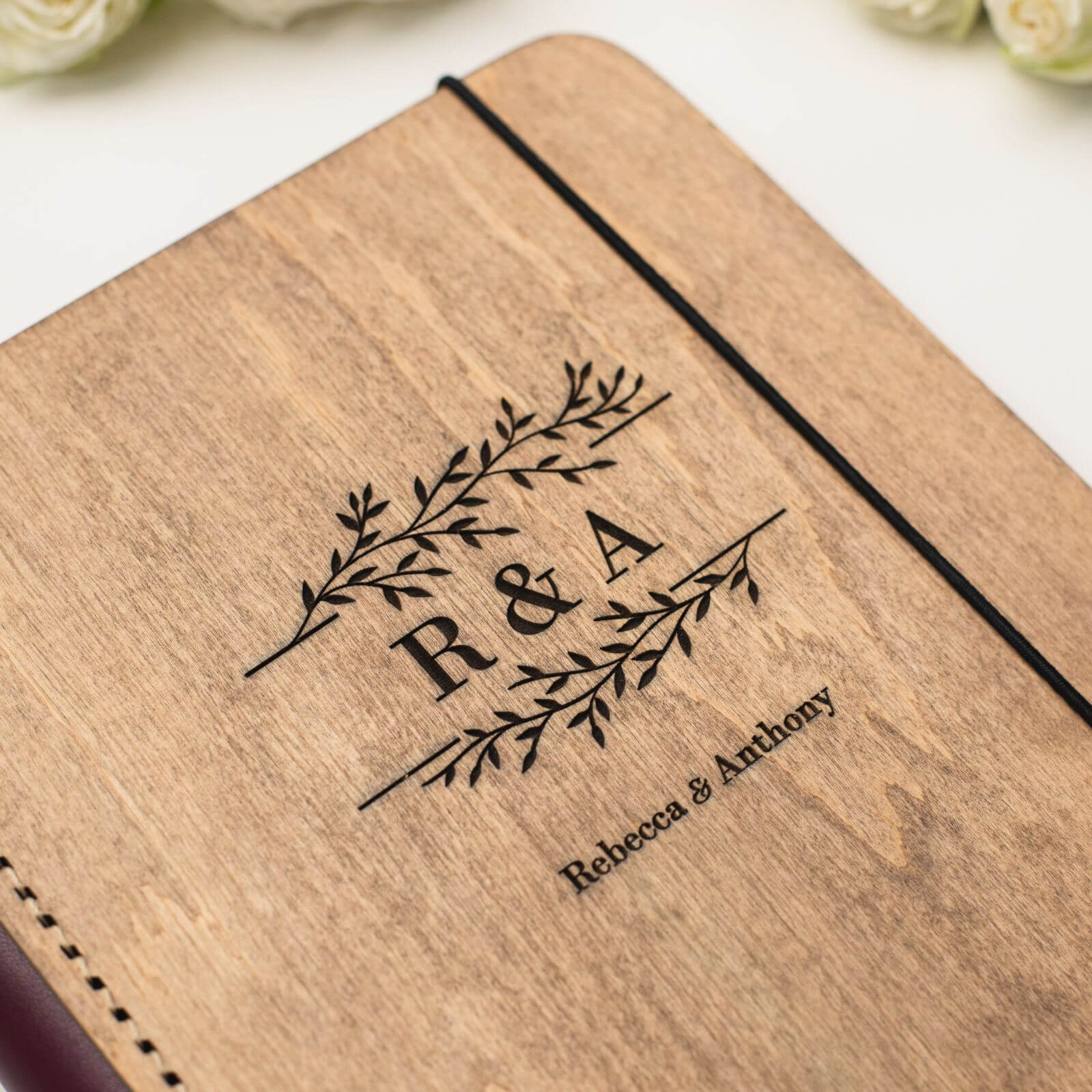 Wooden Album With Leather - Tenderness (vertical)