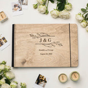Wooden Album With Leather - Twigs (horizontal)
