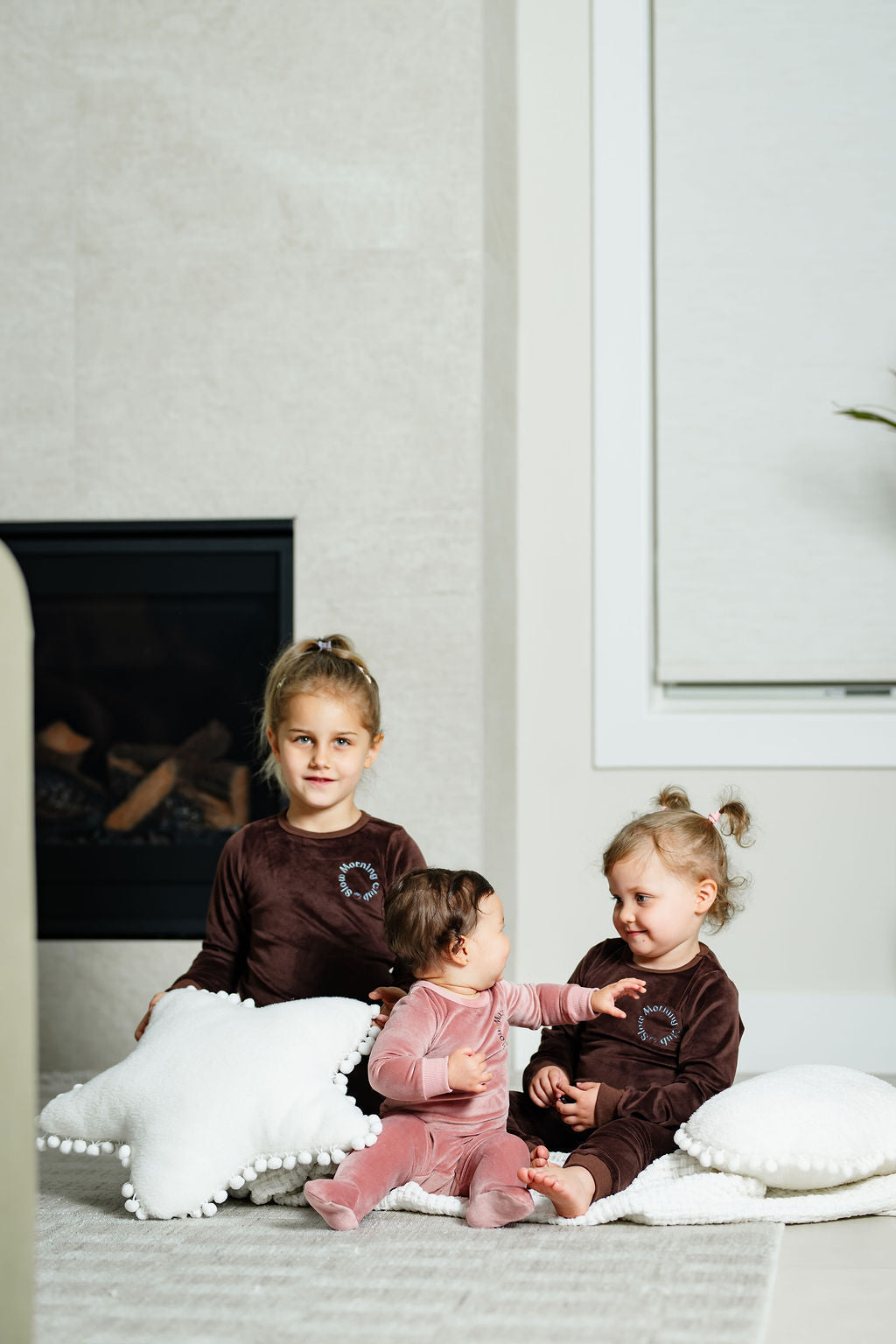 Logo Velour Pj-brown/blue
