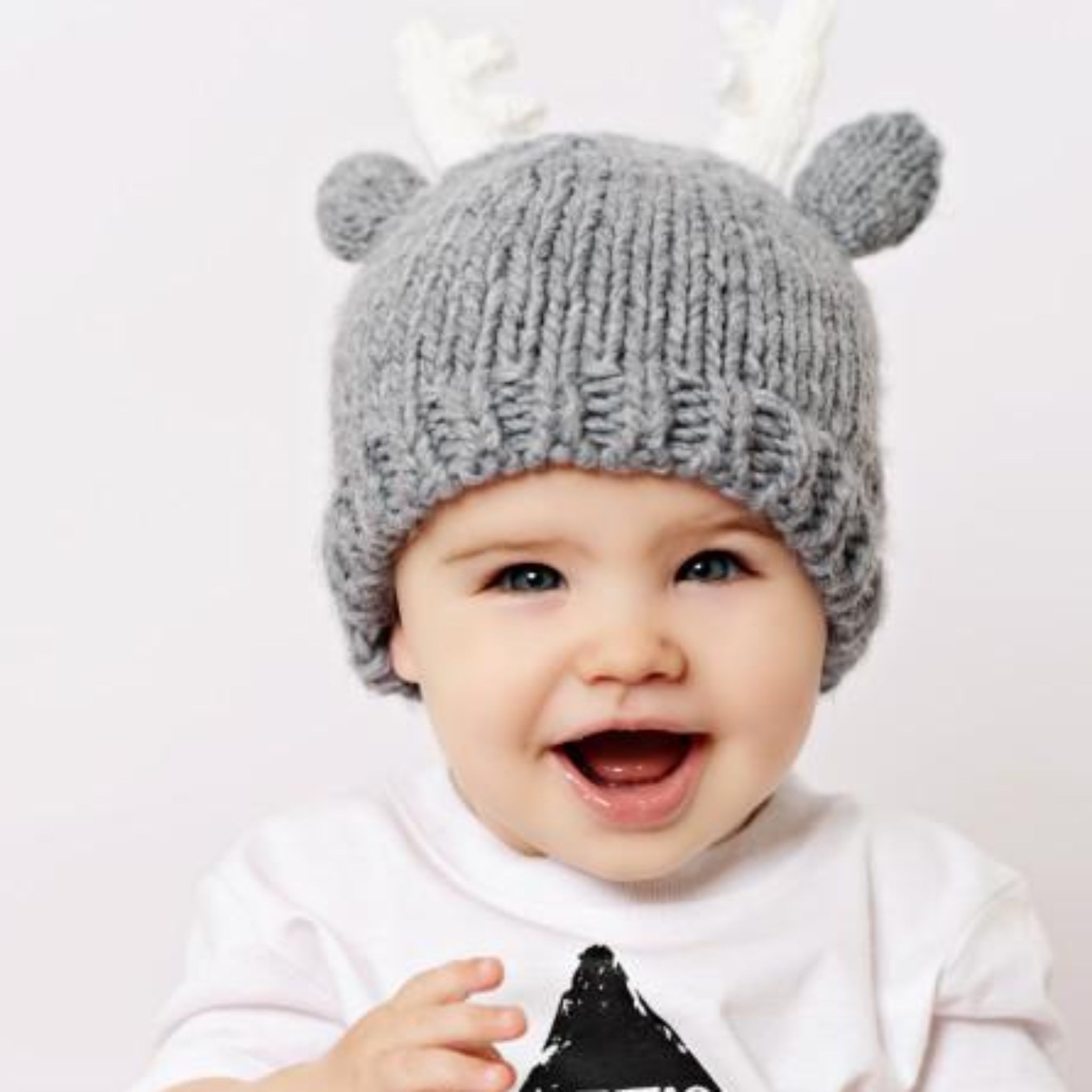 Hartley Deer Gray Knit Hat