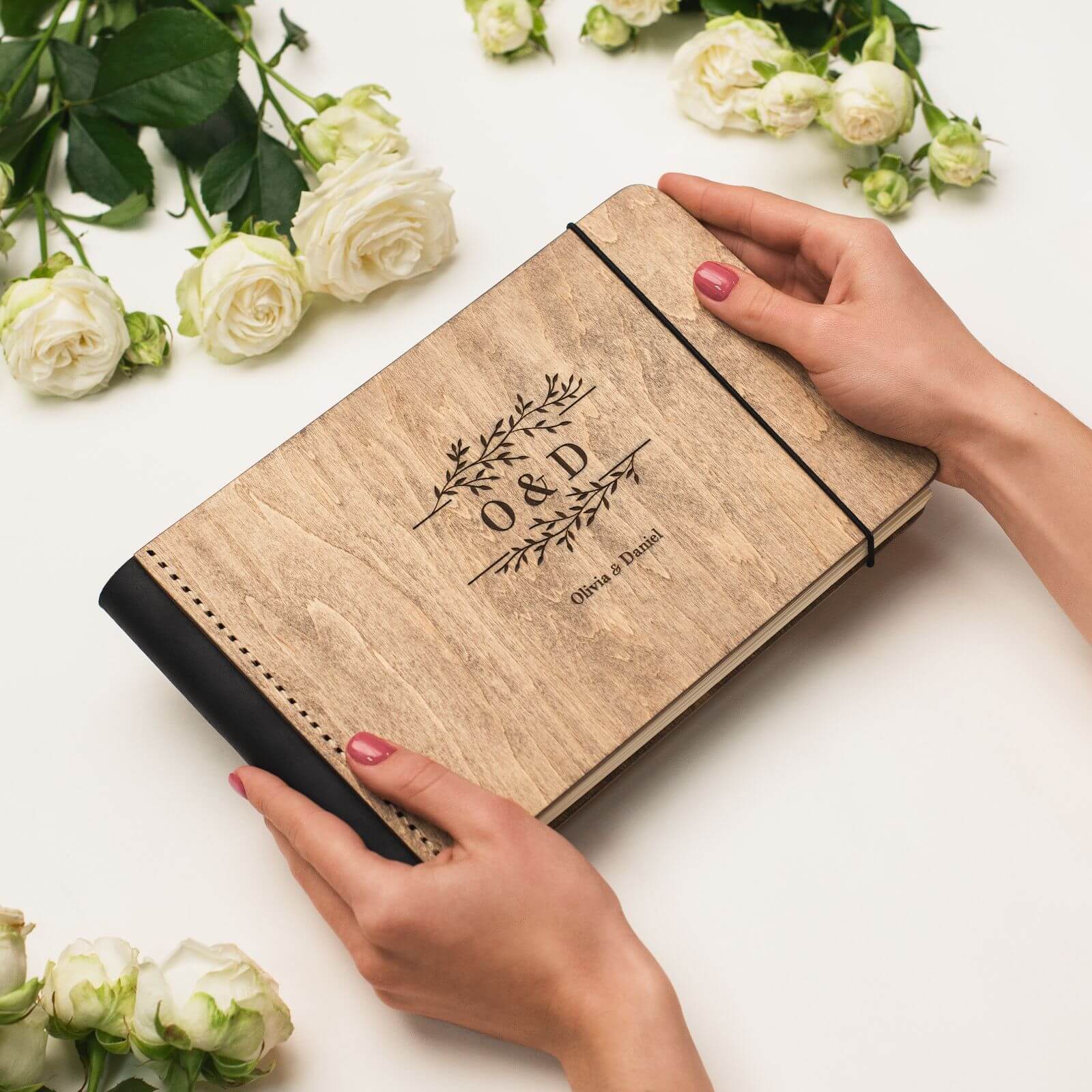 Wooden Album With Leather-tenderness (horizontal)