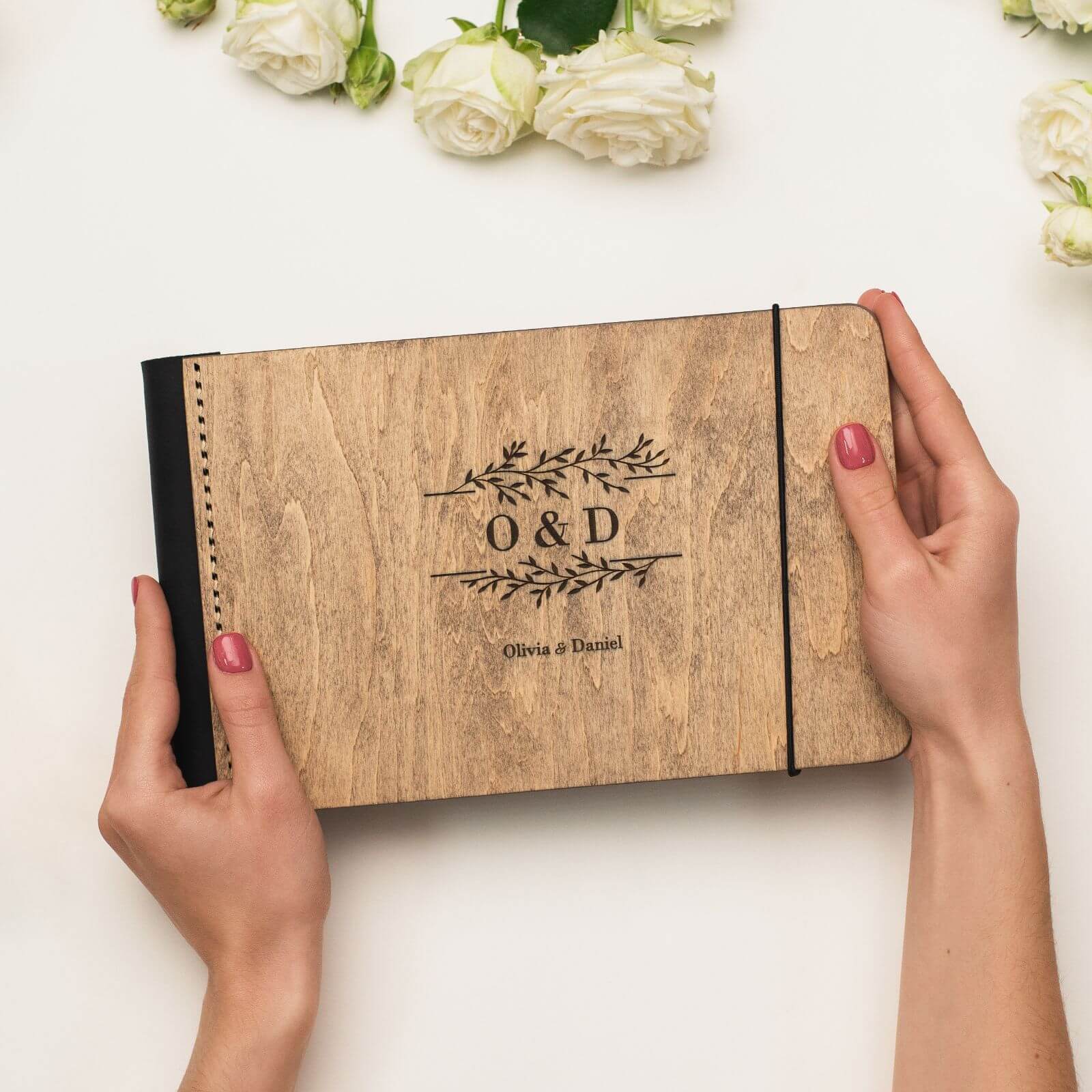 Wooden Album With Leather-tenderness (horizontal)