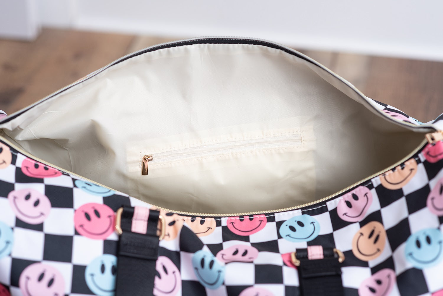 Girls Checkered Dance Bag, Travel Bag, Duffel Bag