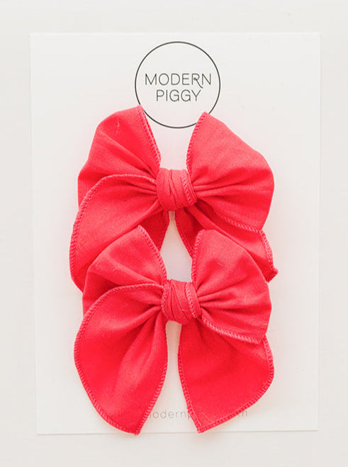 Valentine | Pigtail Set - Petite Party Bow