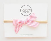 Candy Stripe | Pigtail Set - Hand-tied Bow