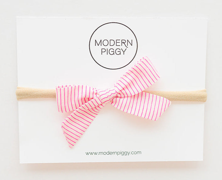 Candy Stripe | Pigtail Set - Hand-tied Bow