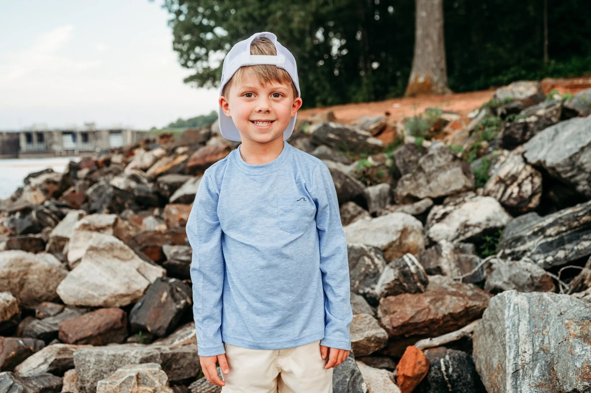 Kid's Bamboo Heathered Long Sleeve Tee
