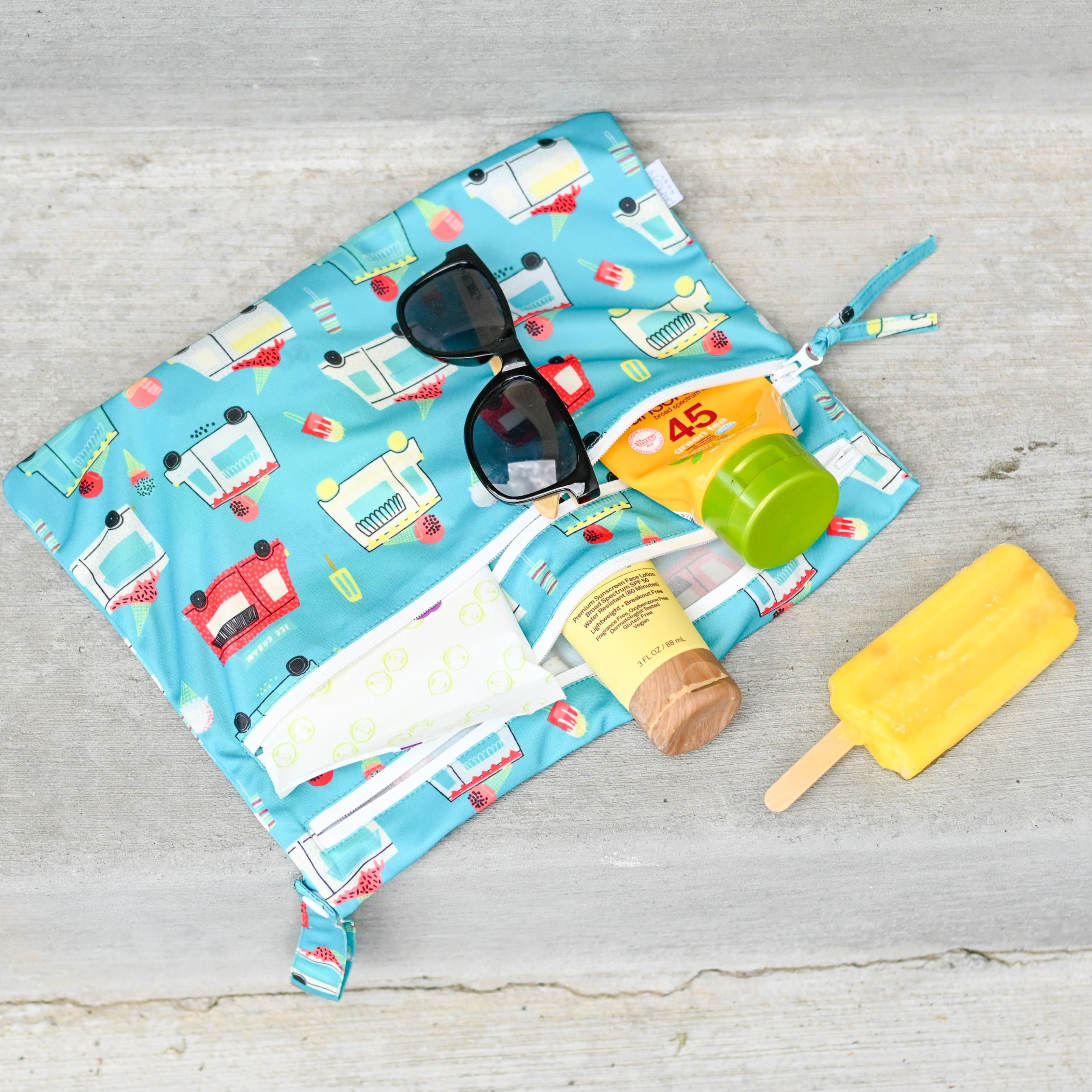 Ice Cream Truck - Waterproof Wet Bag (for Mealtime, On-the-go, And More!)