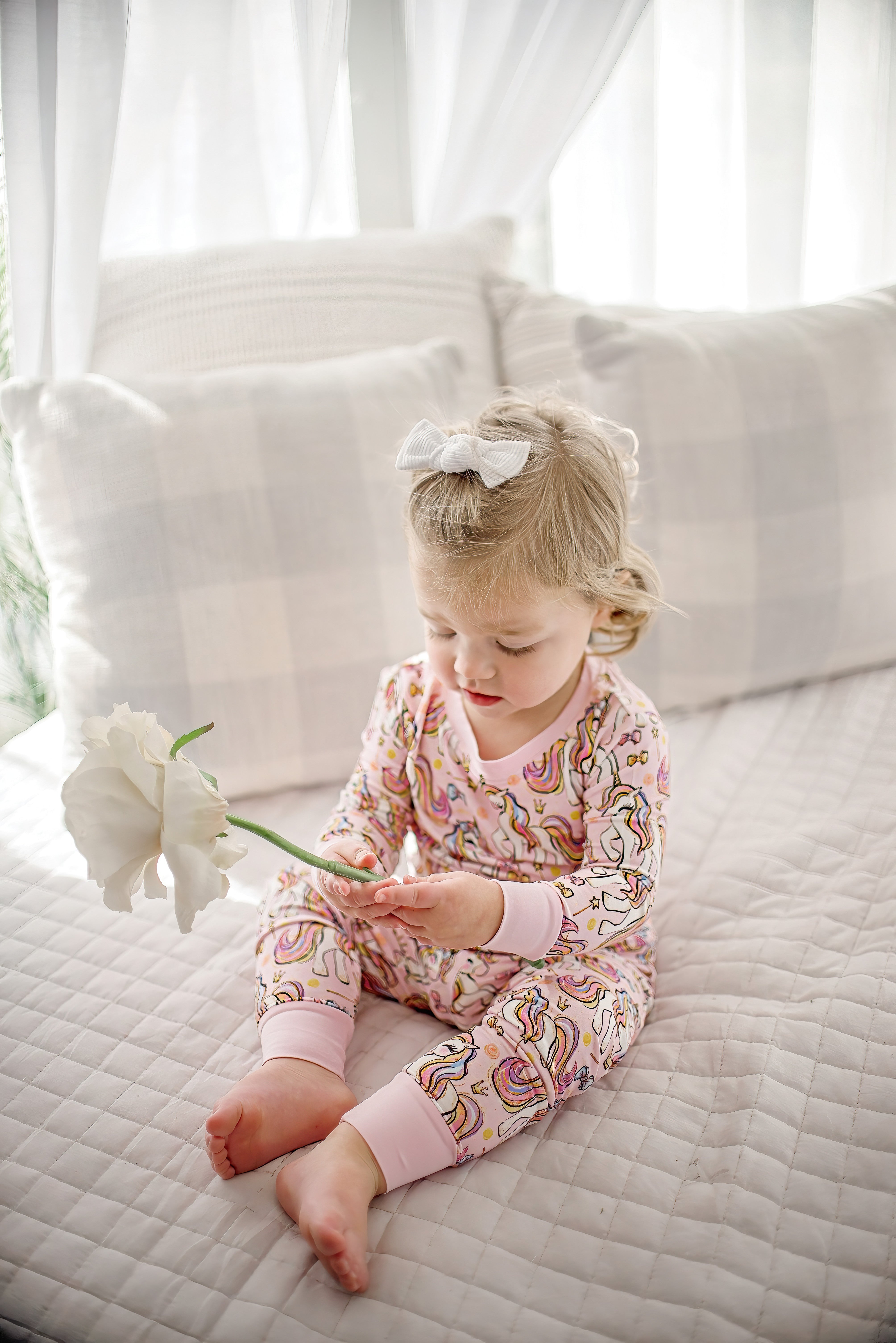 Pink Unicorn | Two-piece Bamboo Pajama Set