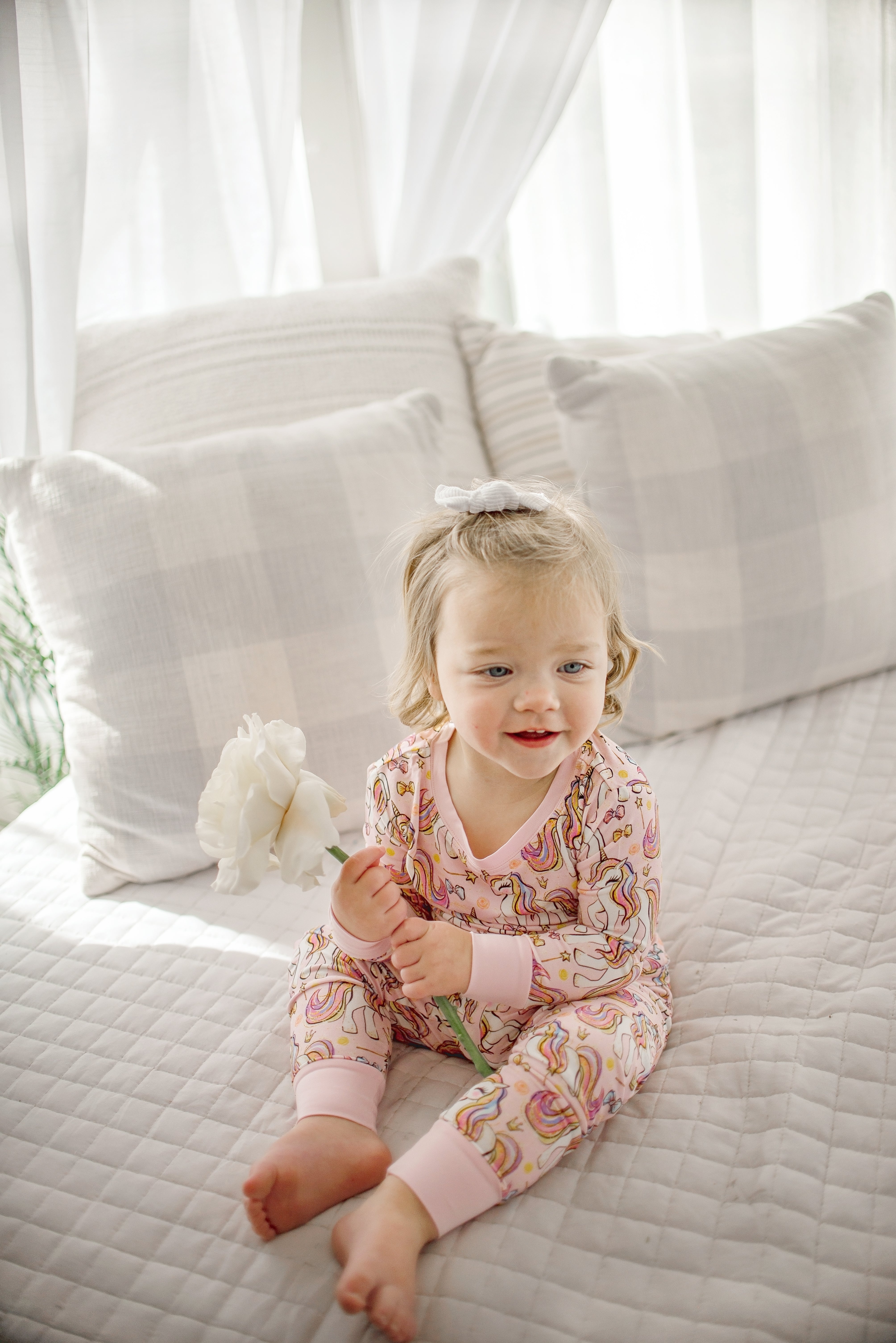 Pink Unicorn | Two-piece Bamboo Pajama Set