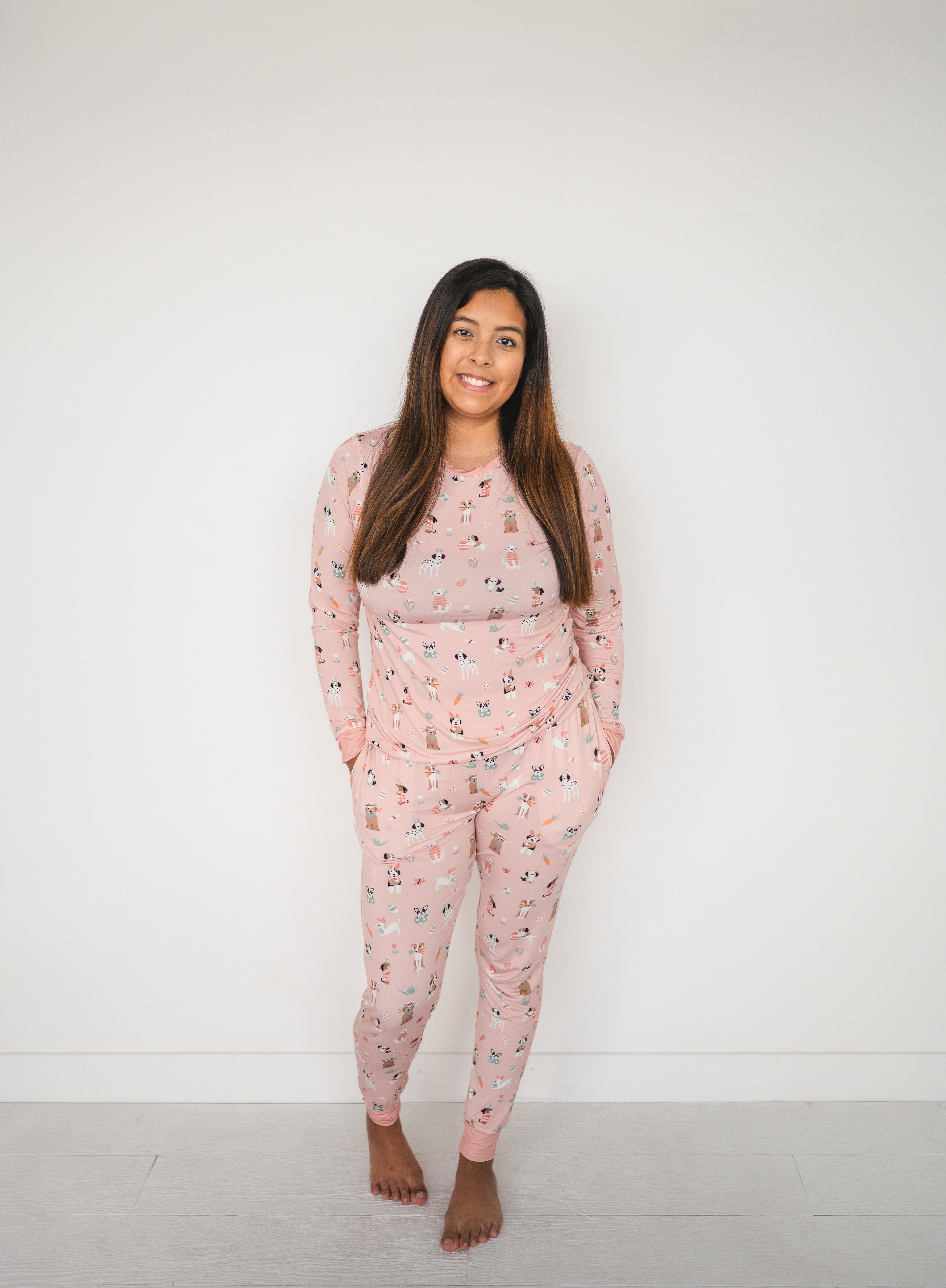 Puppy Egg Hunt (women's Pj) - Pink