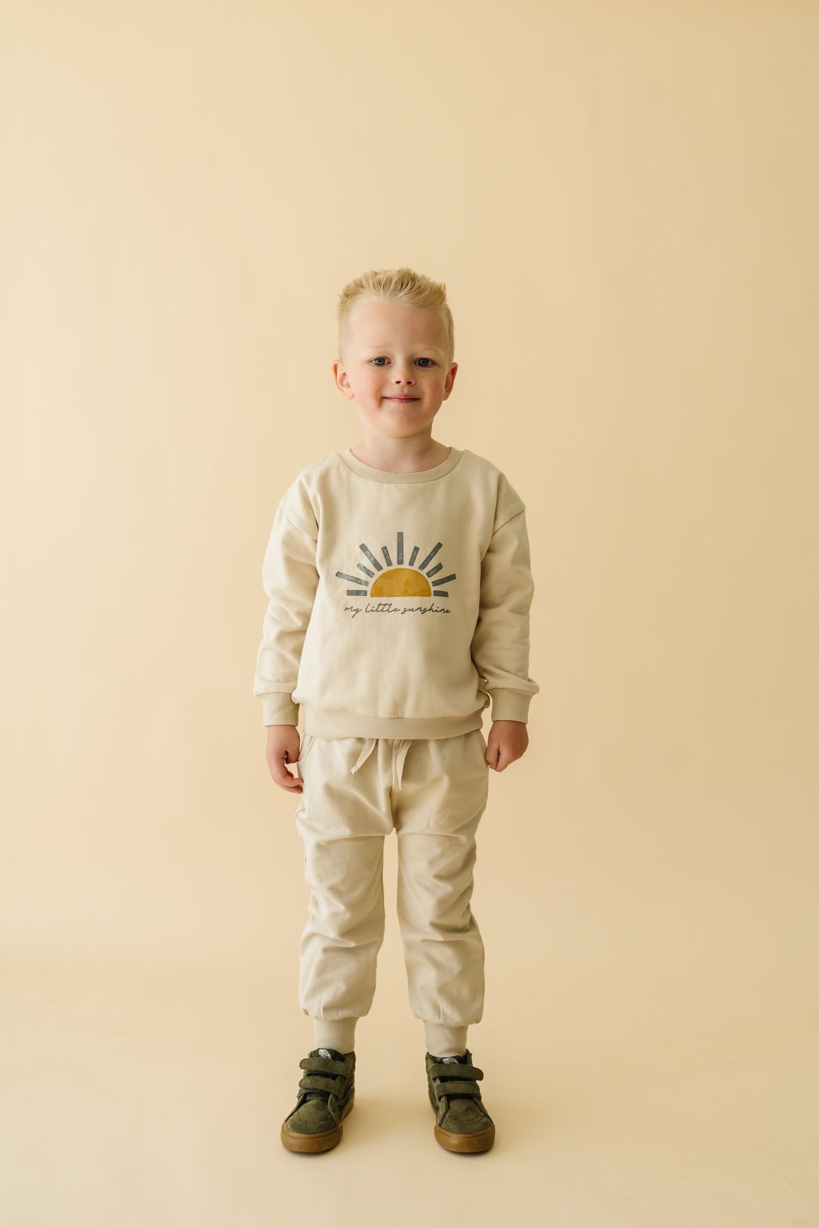 Organic Fleece Jogger Pants - Oat