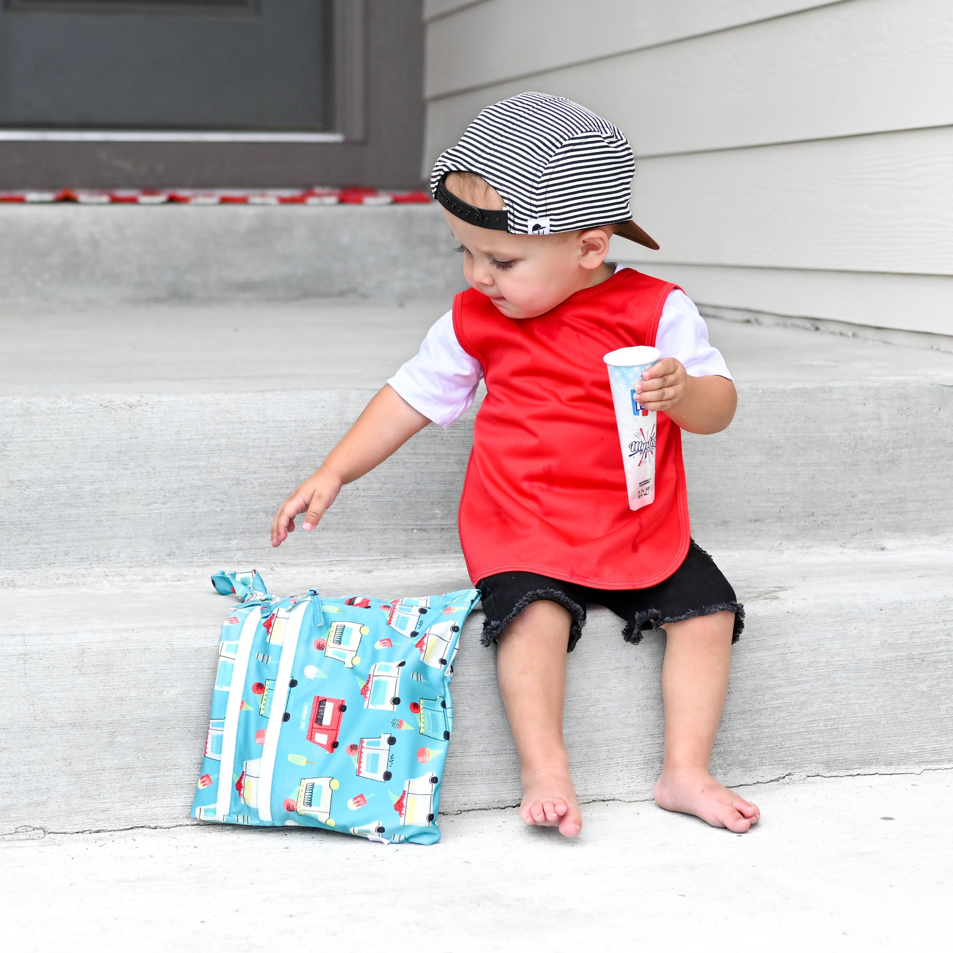 Ice Cream Truck - Waterproof Wet Bag (for Mealtime, On-the-go, And More!)