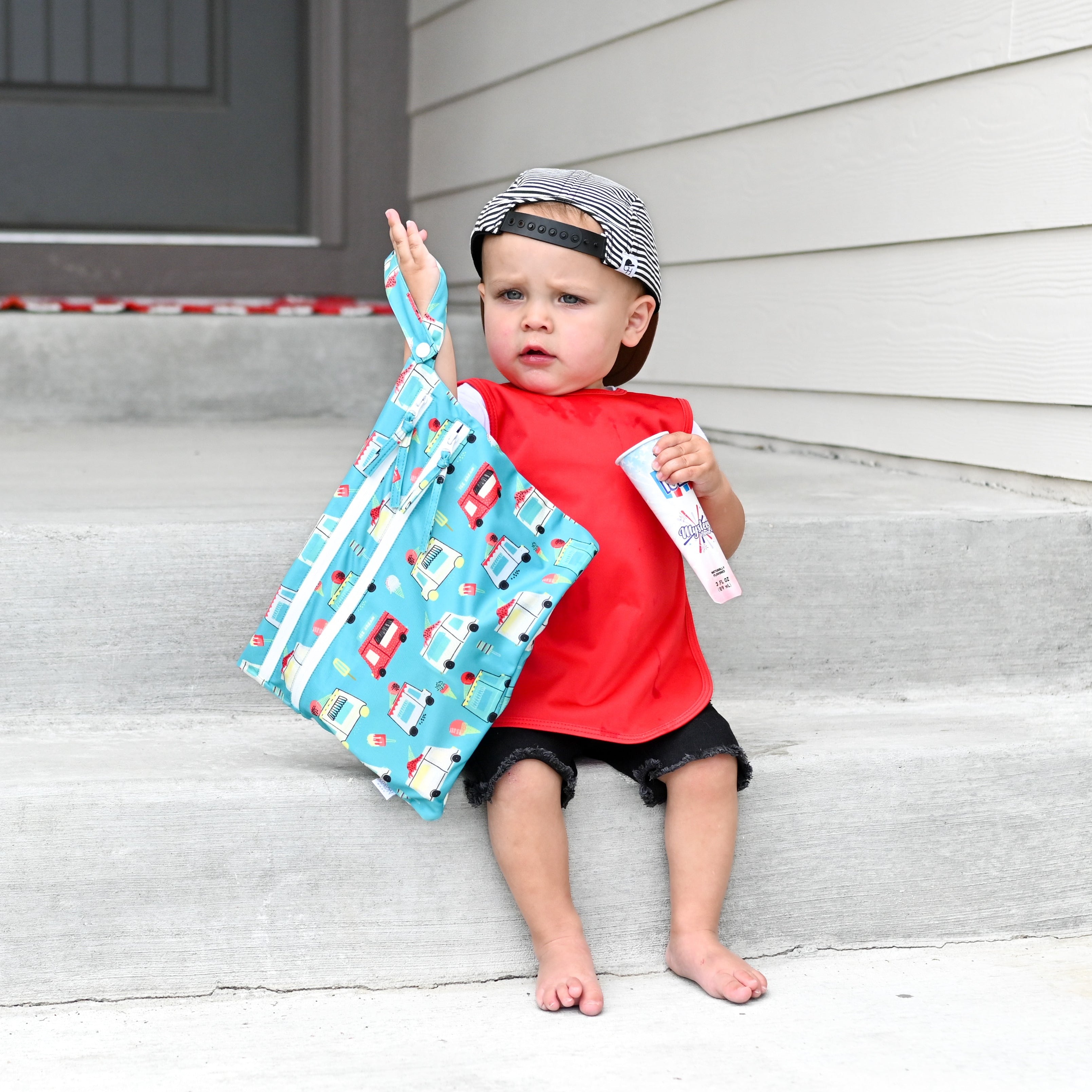 Ice Cream Truck - Waterproof Wet Bag (for Mealtime, On-the-go, And More!)