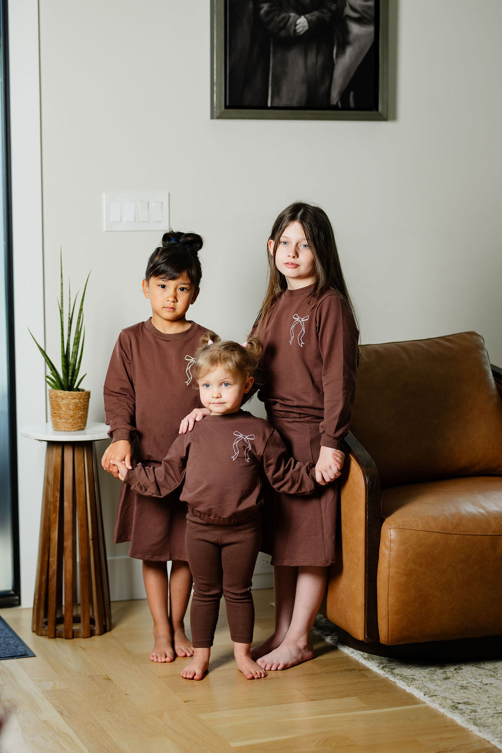 Bow Skirt Set-rosy Brown