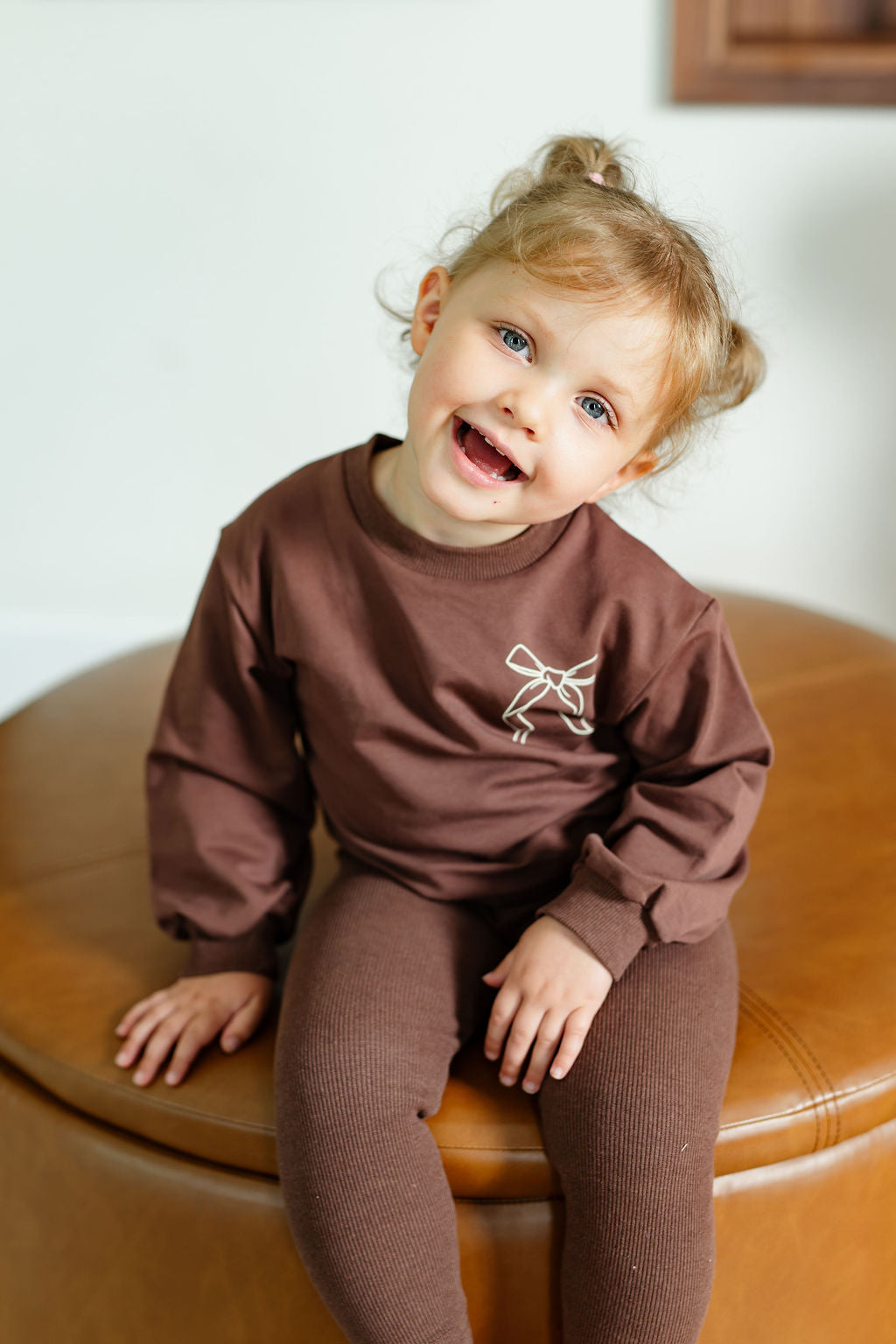 Bow Sweatsuit-rosy Brown