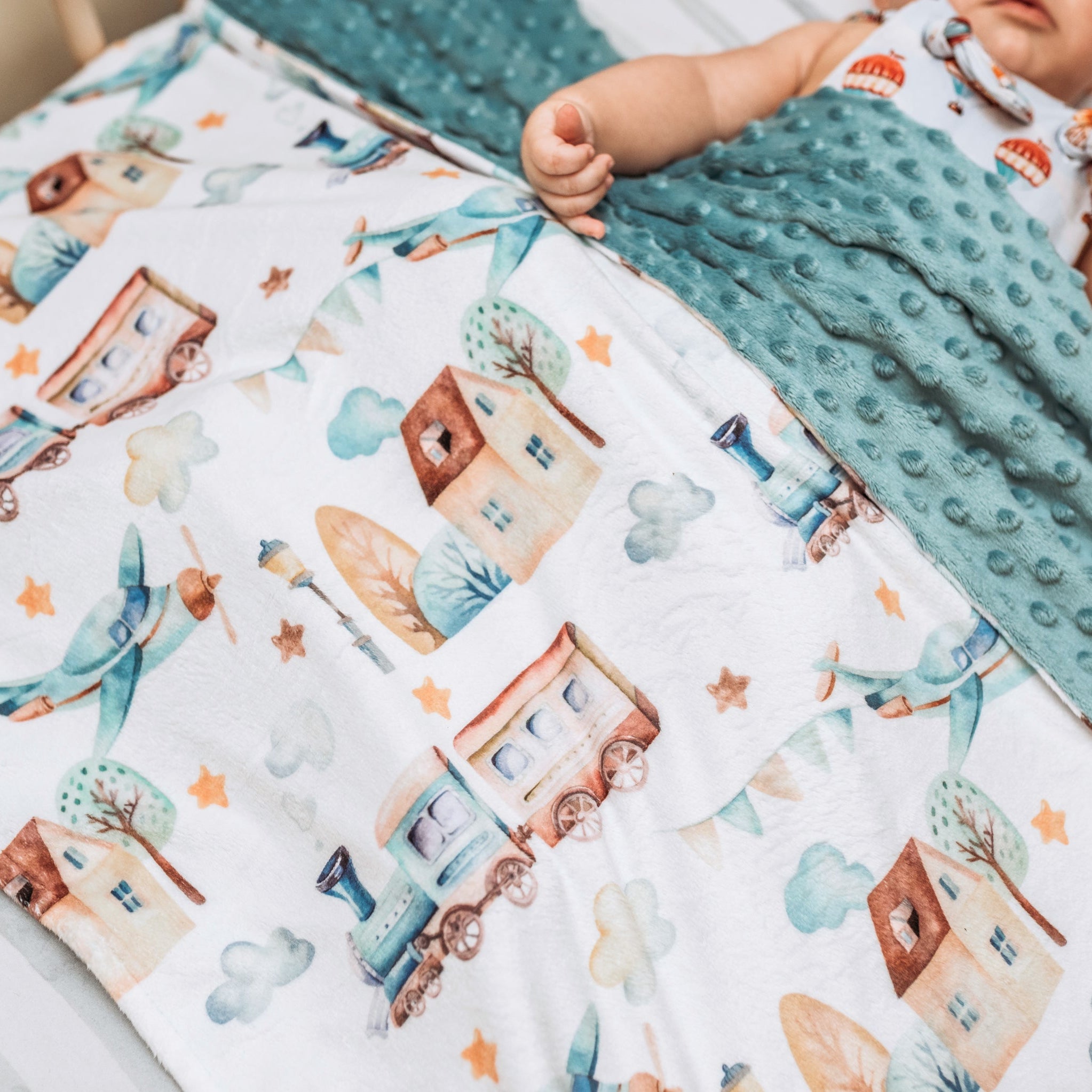Planes, Trains, Automobiles Minky Baby Blanket