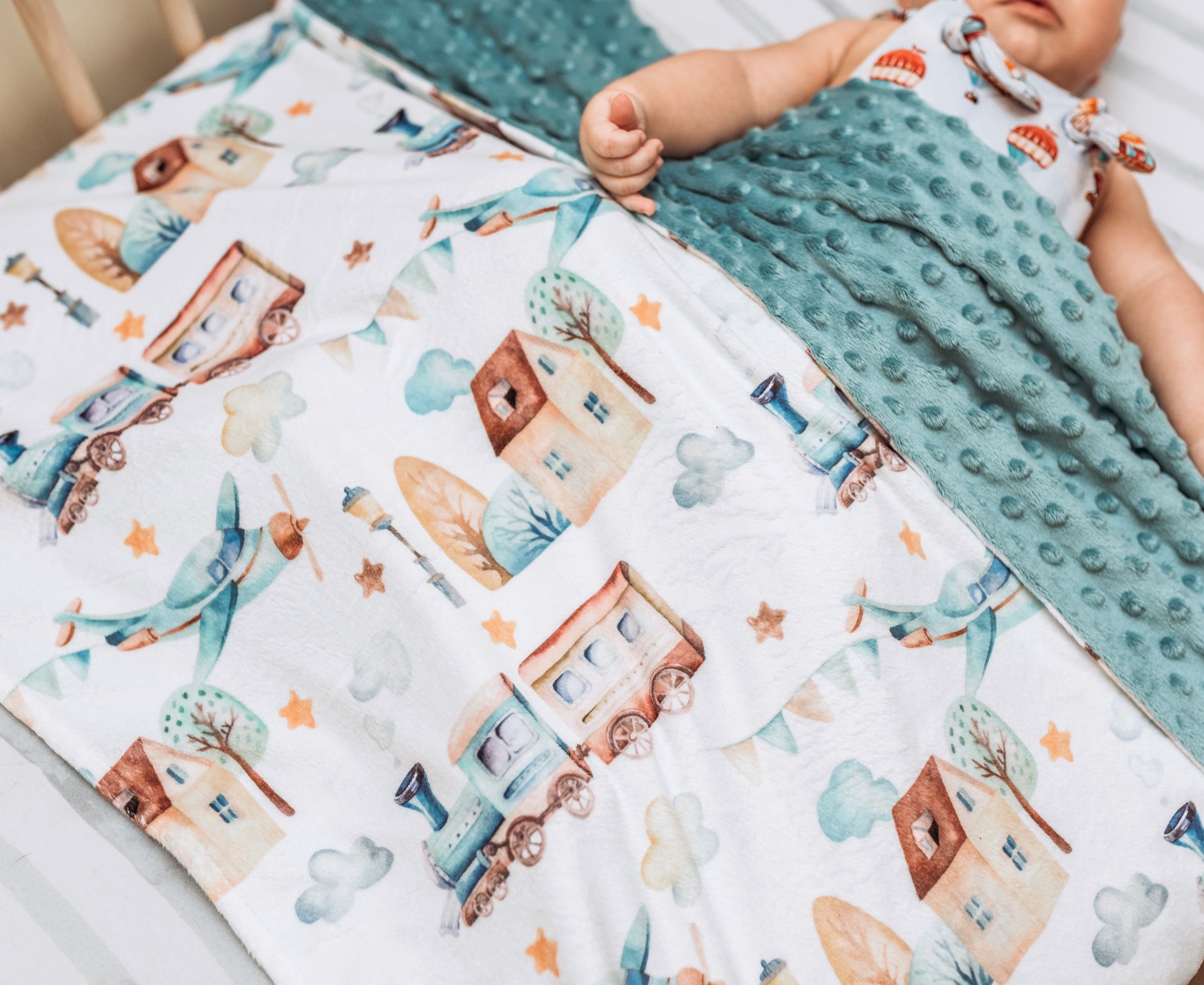 Planes, Trains, Automobiles Minky Baby Blanket