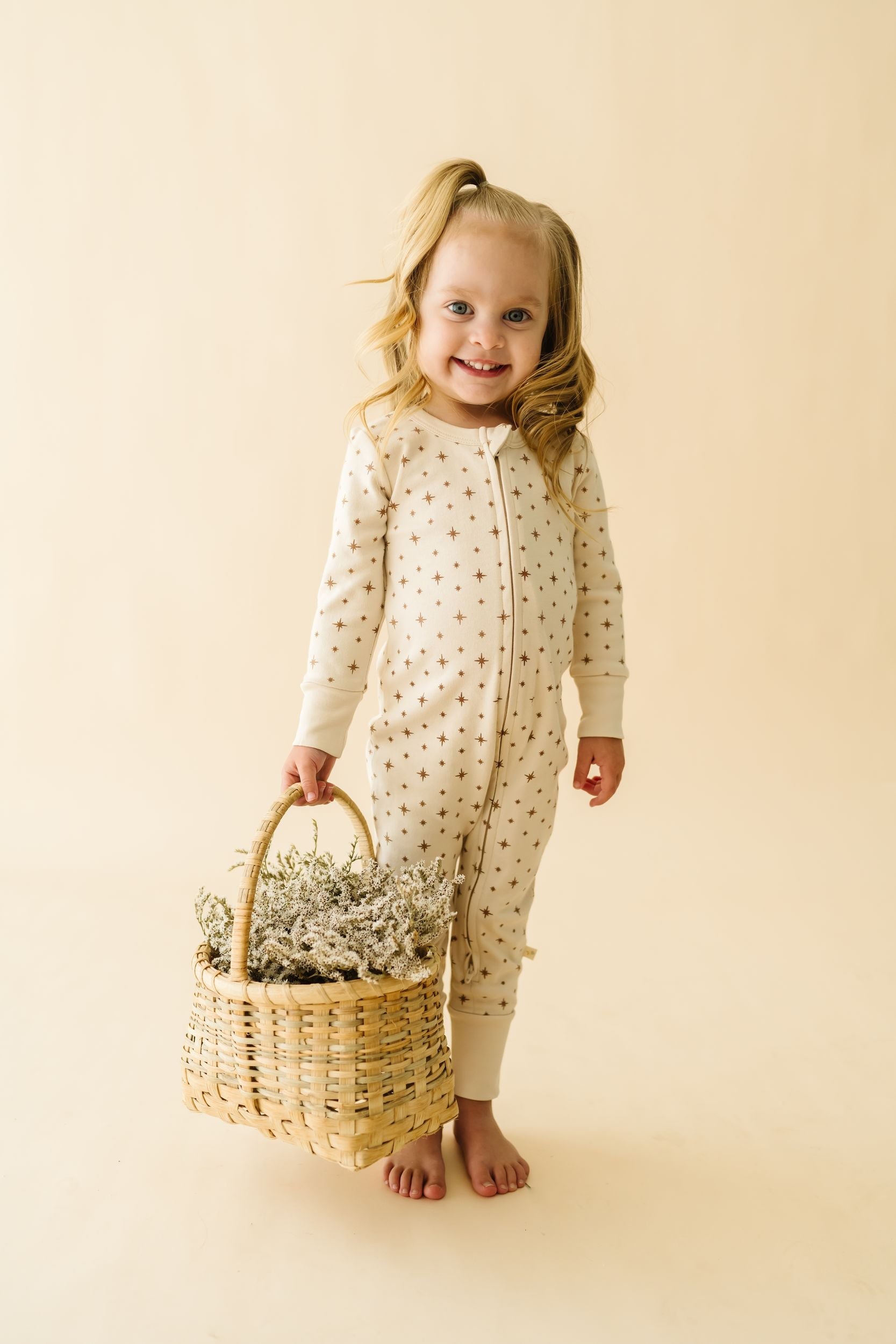 Organic 2-way Zip Romper - North Star