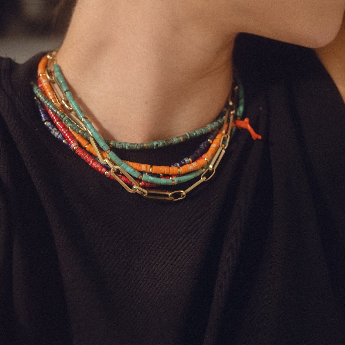 Sunrise Emperor Stone Choker