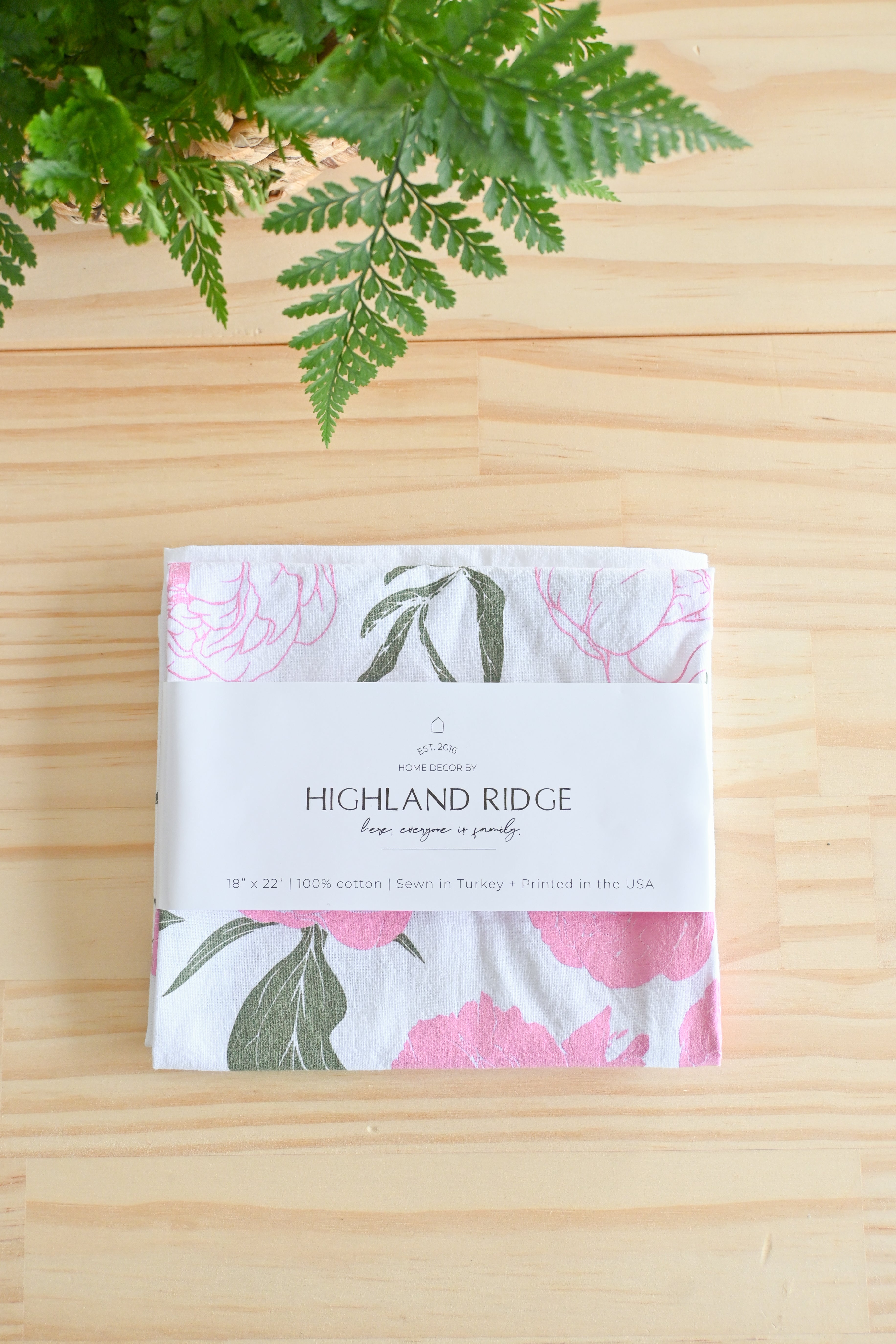 Peony Tea Towel
