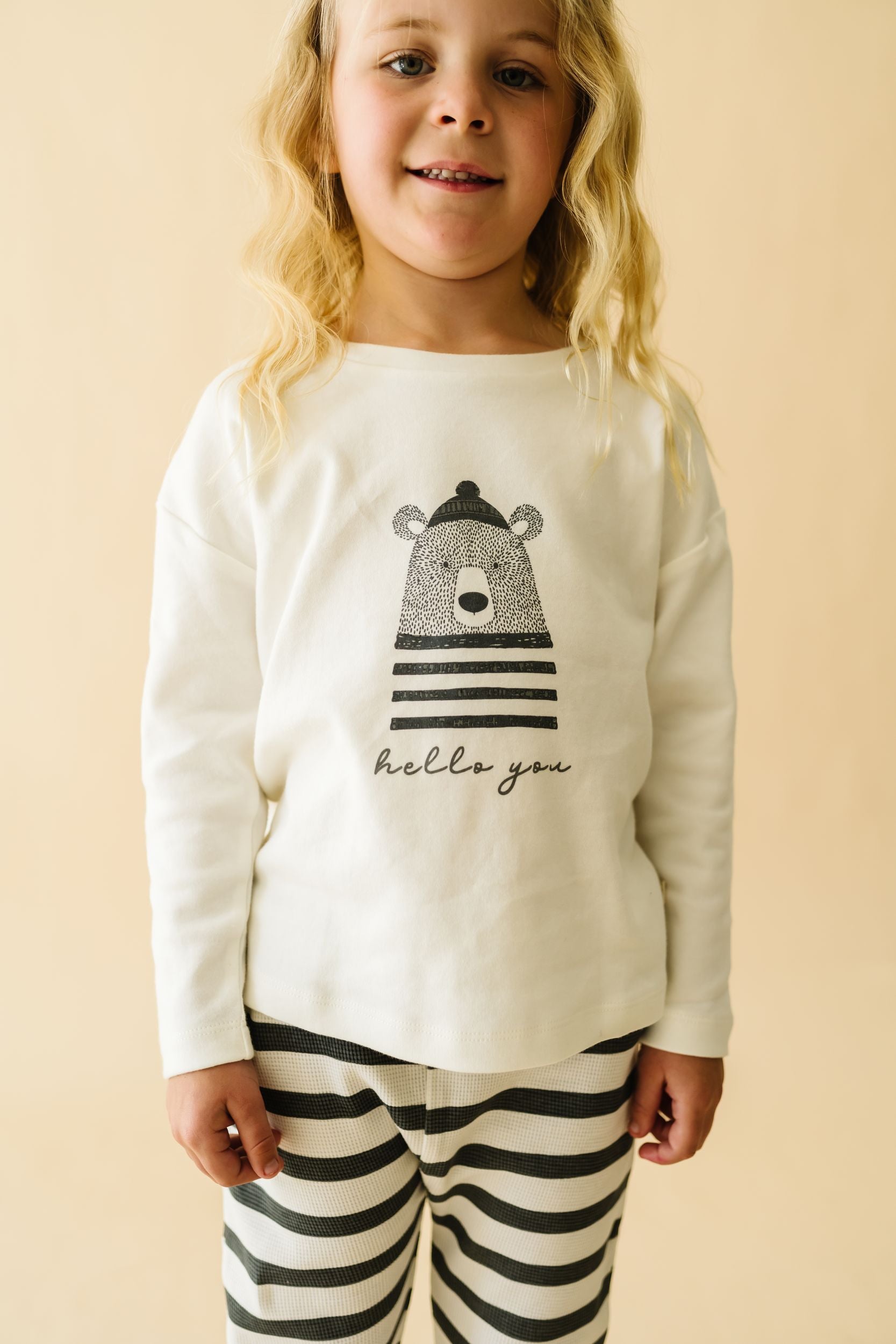 Organic Long Sleeve Tee & Pant Set - Hello You