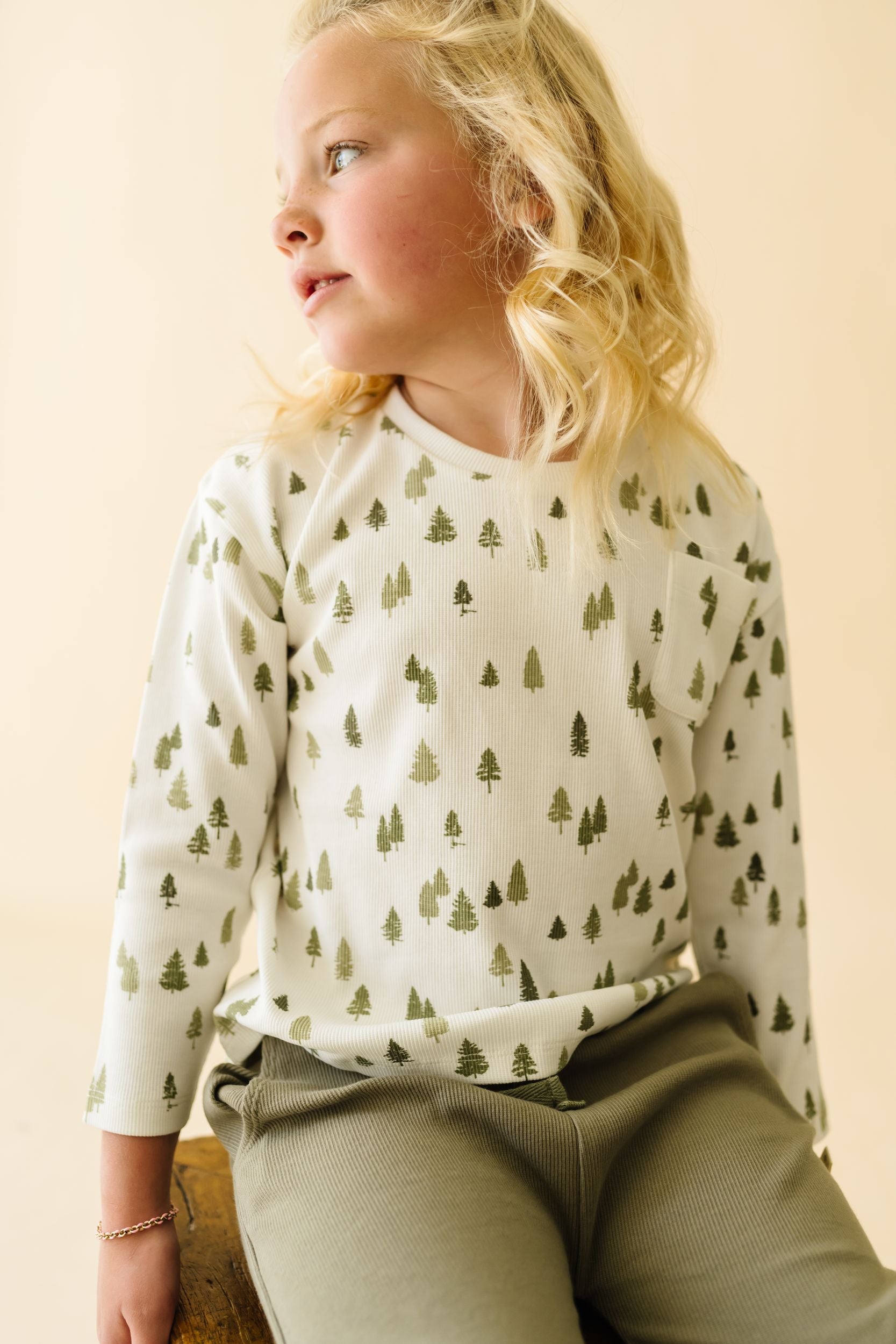 Organic Long Sleeve Tee & Pant Set - Alpine